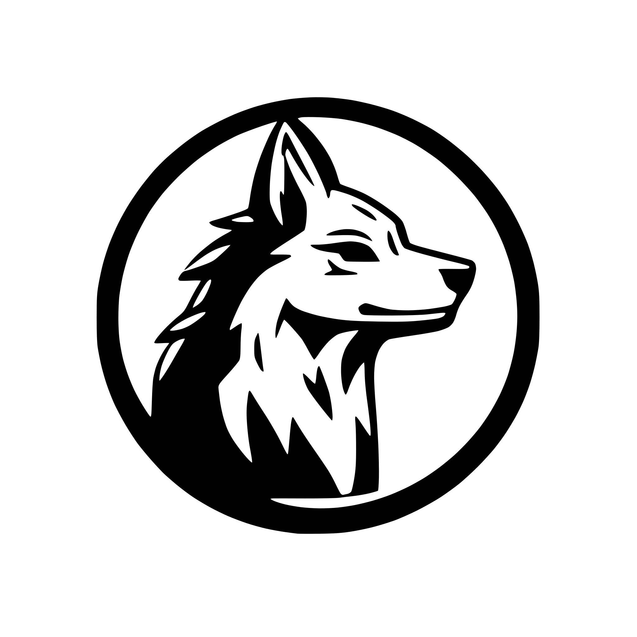 AI-generated SVG of 'Coyote howling'