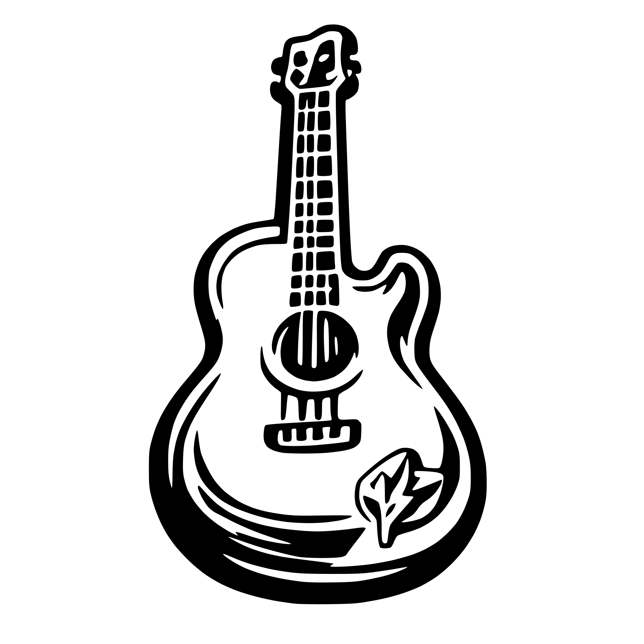 AI-generated SVG of 'donut and guitar'