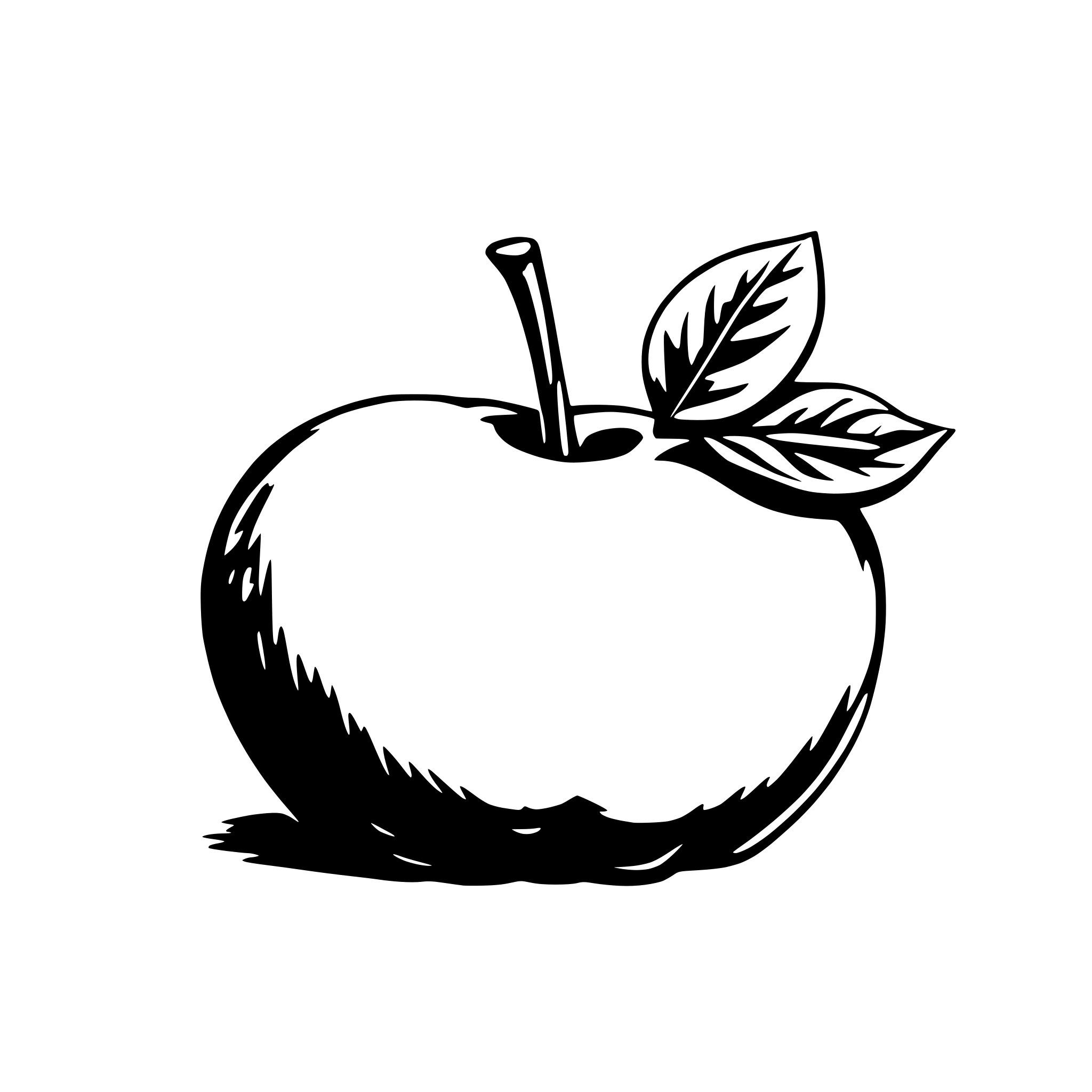 AI-generated SVG of 'coloring pages cute apple'