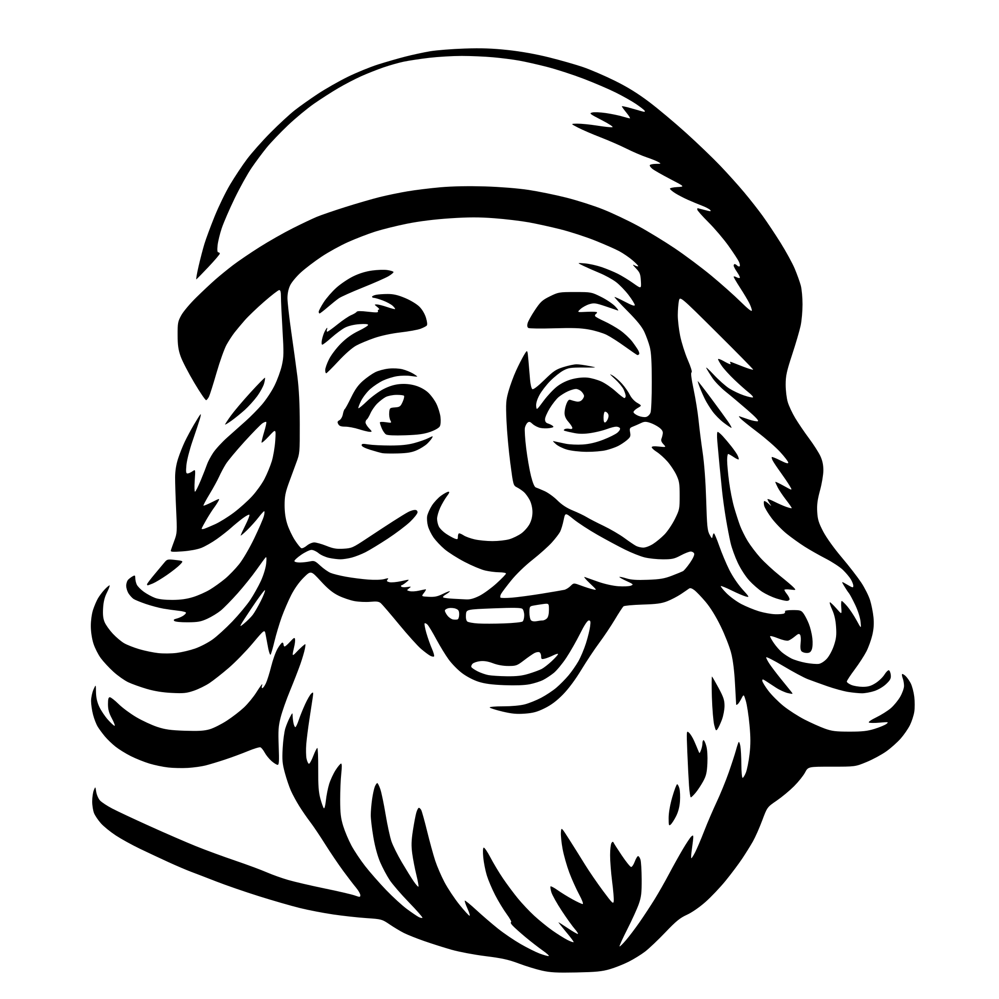 AI-generated SVG of 'happy santa face'
