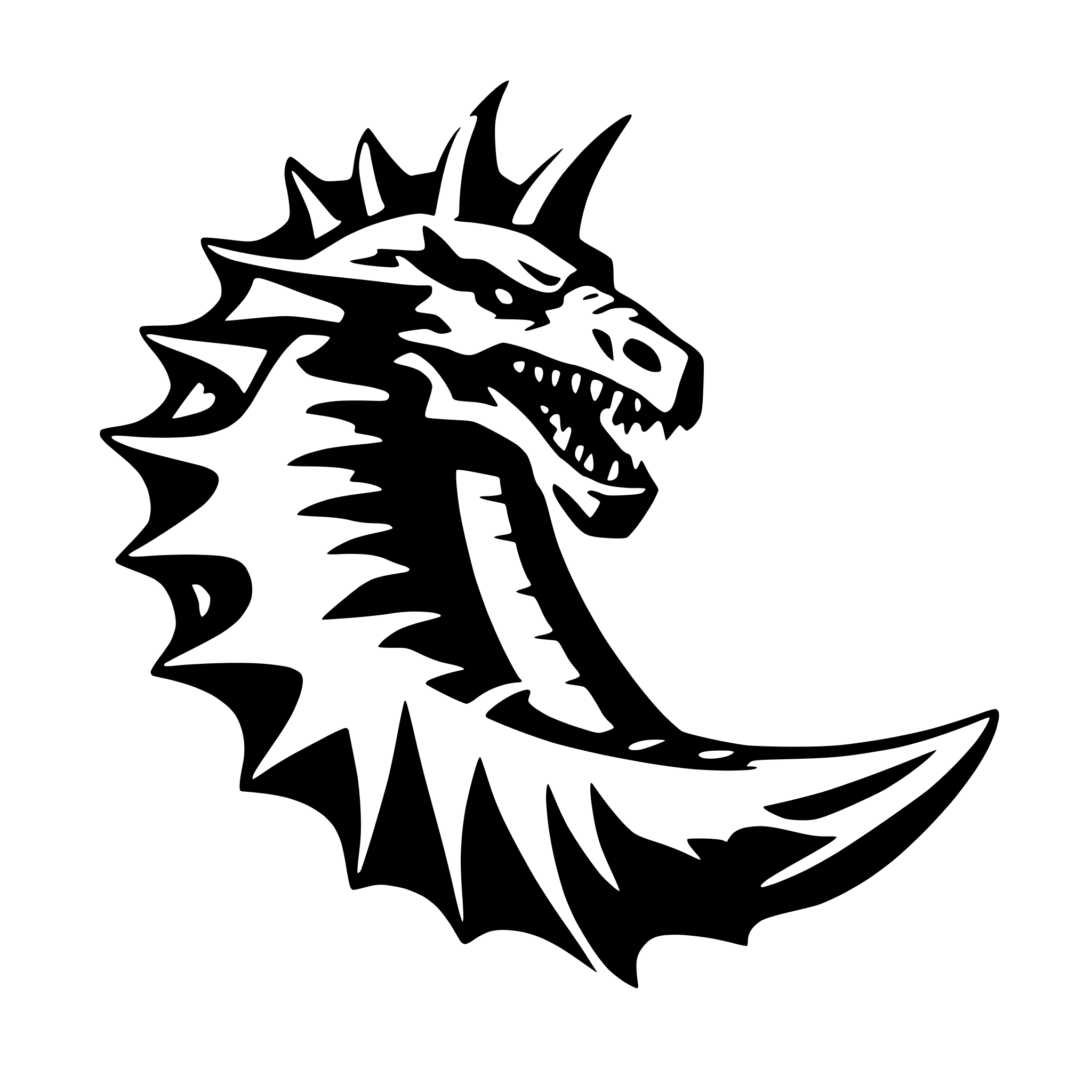 AI-generated SVG of a A massive, razor-sharp dragon fang infused with legendary power