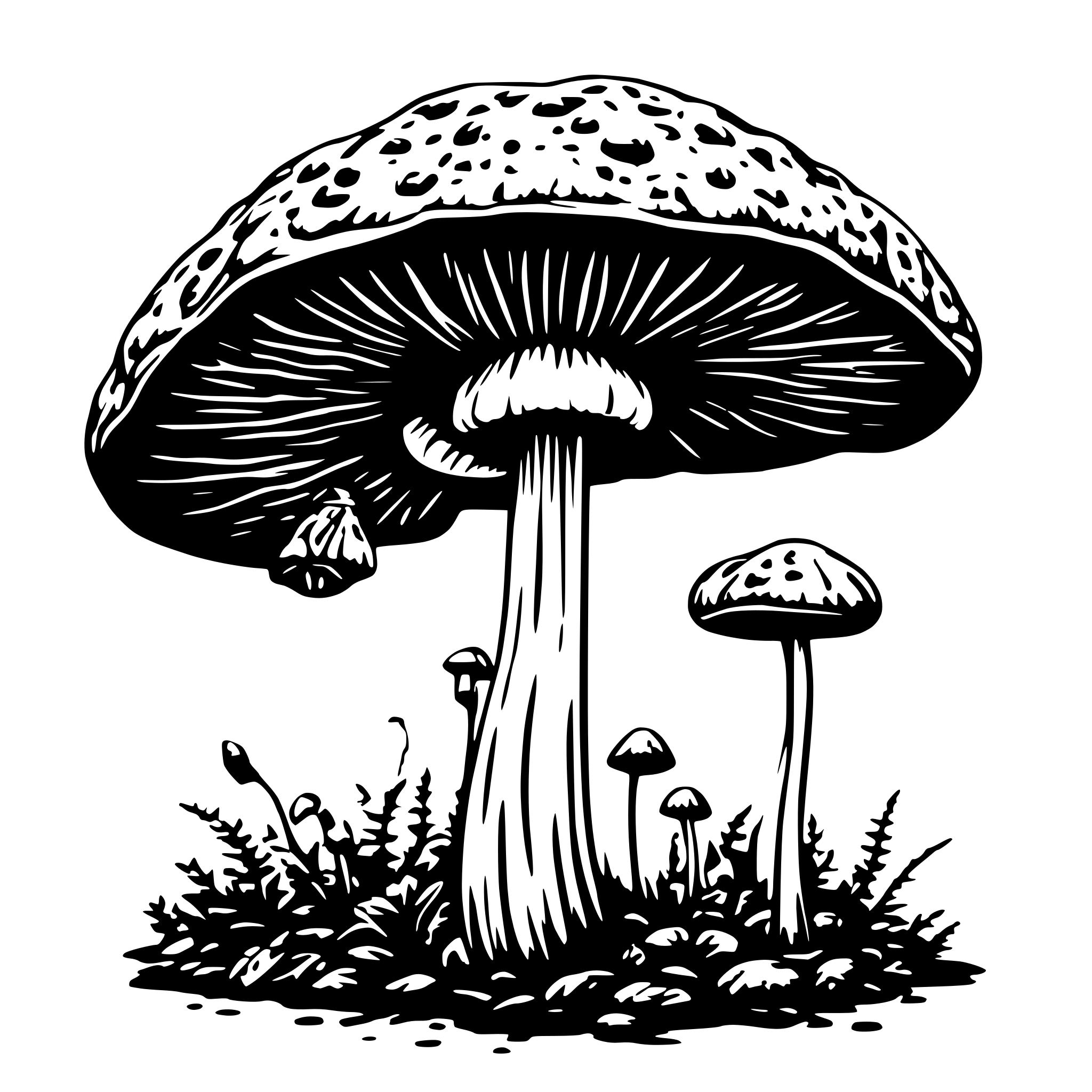 AI-generated SVG of 'psilocybe mushroom'