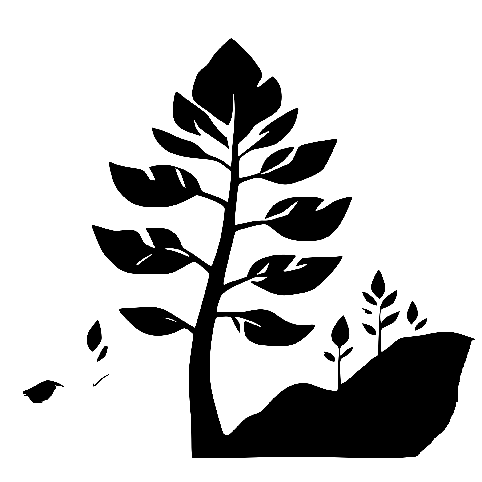 AI-generated SVG of a leaves drawn inside a mountain