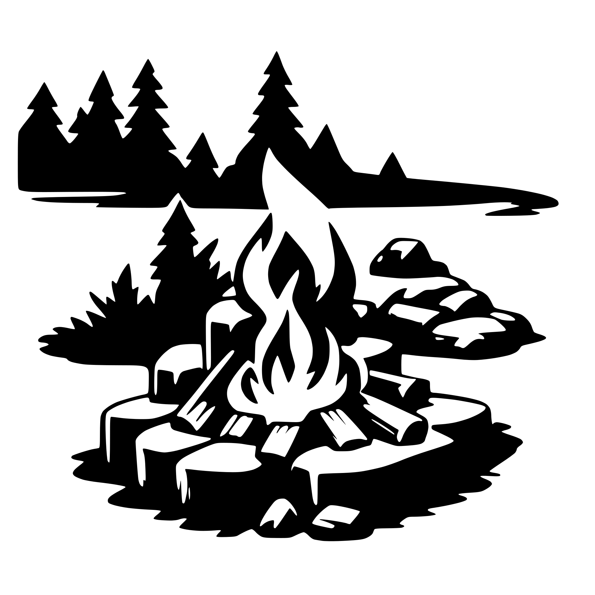 AI-generated SVG of 'campfire'