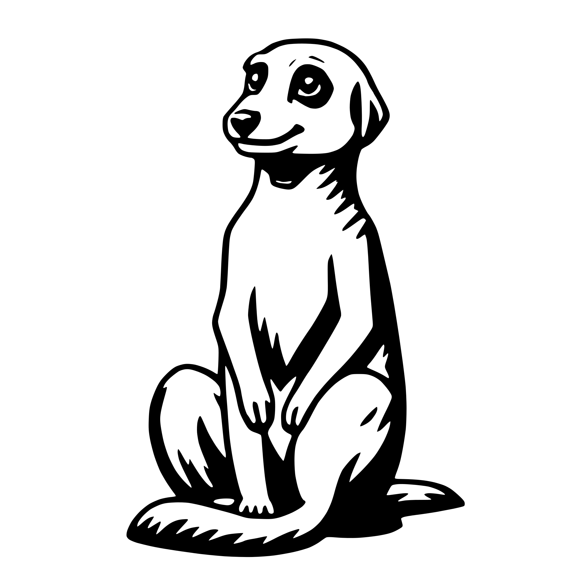 AI-generated SVG of a meerkat