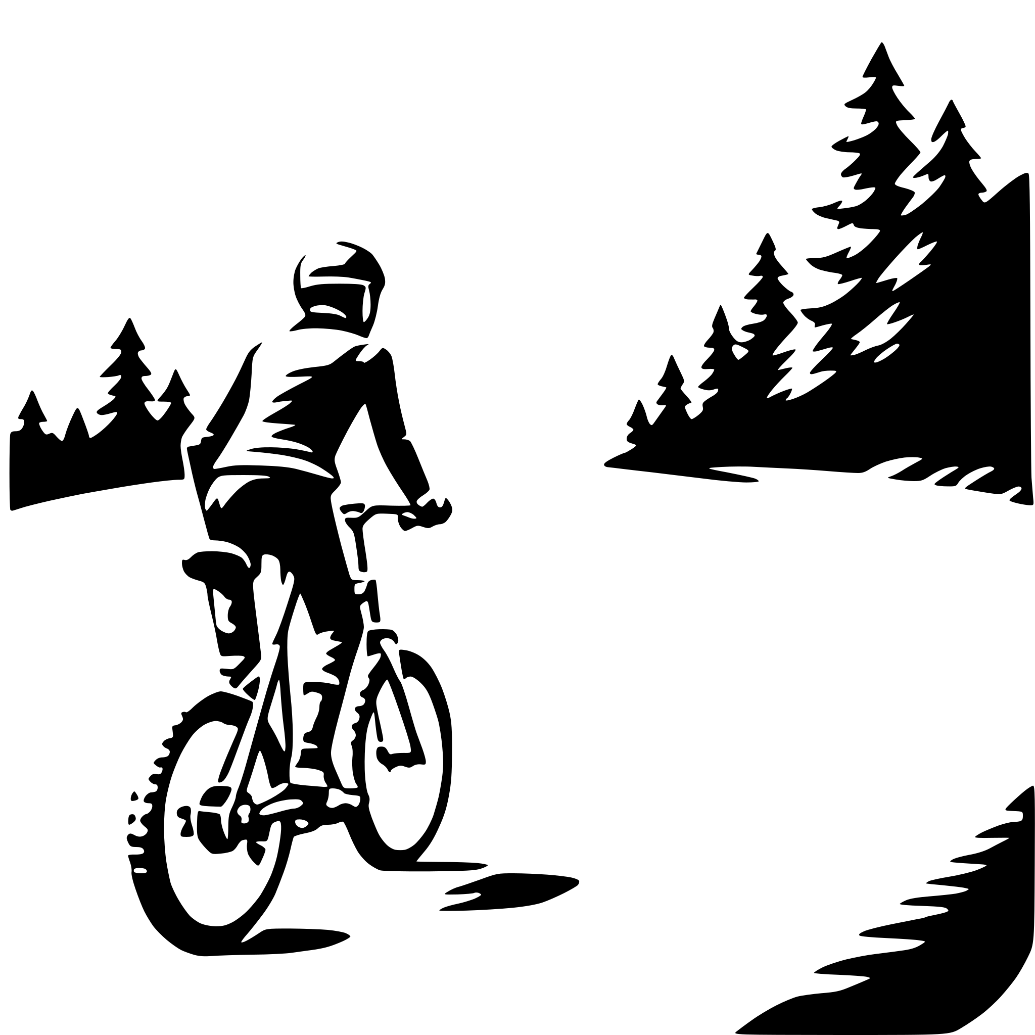 AI-generated SVG of 'mountain road biking'