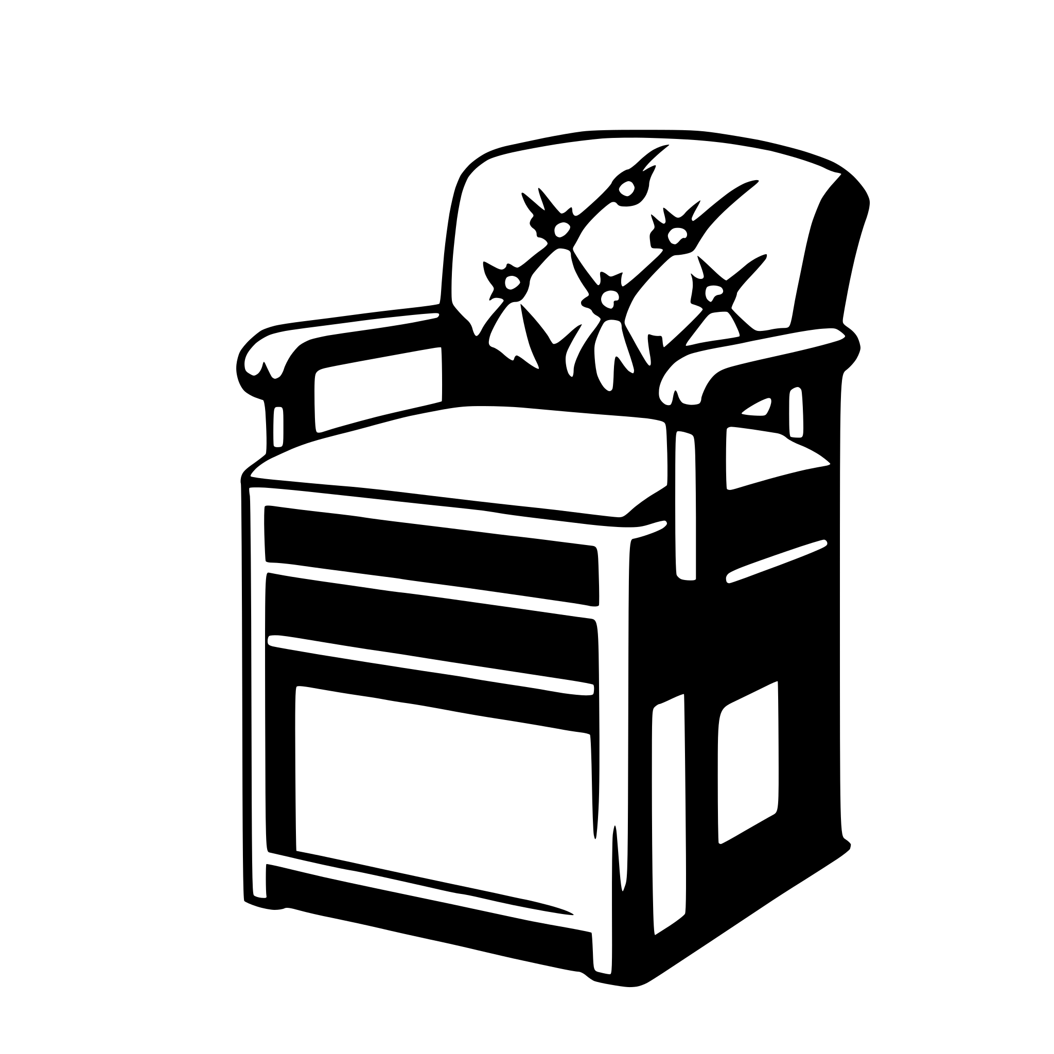 AI-generated SVG of a ottoman