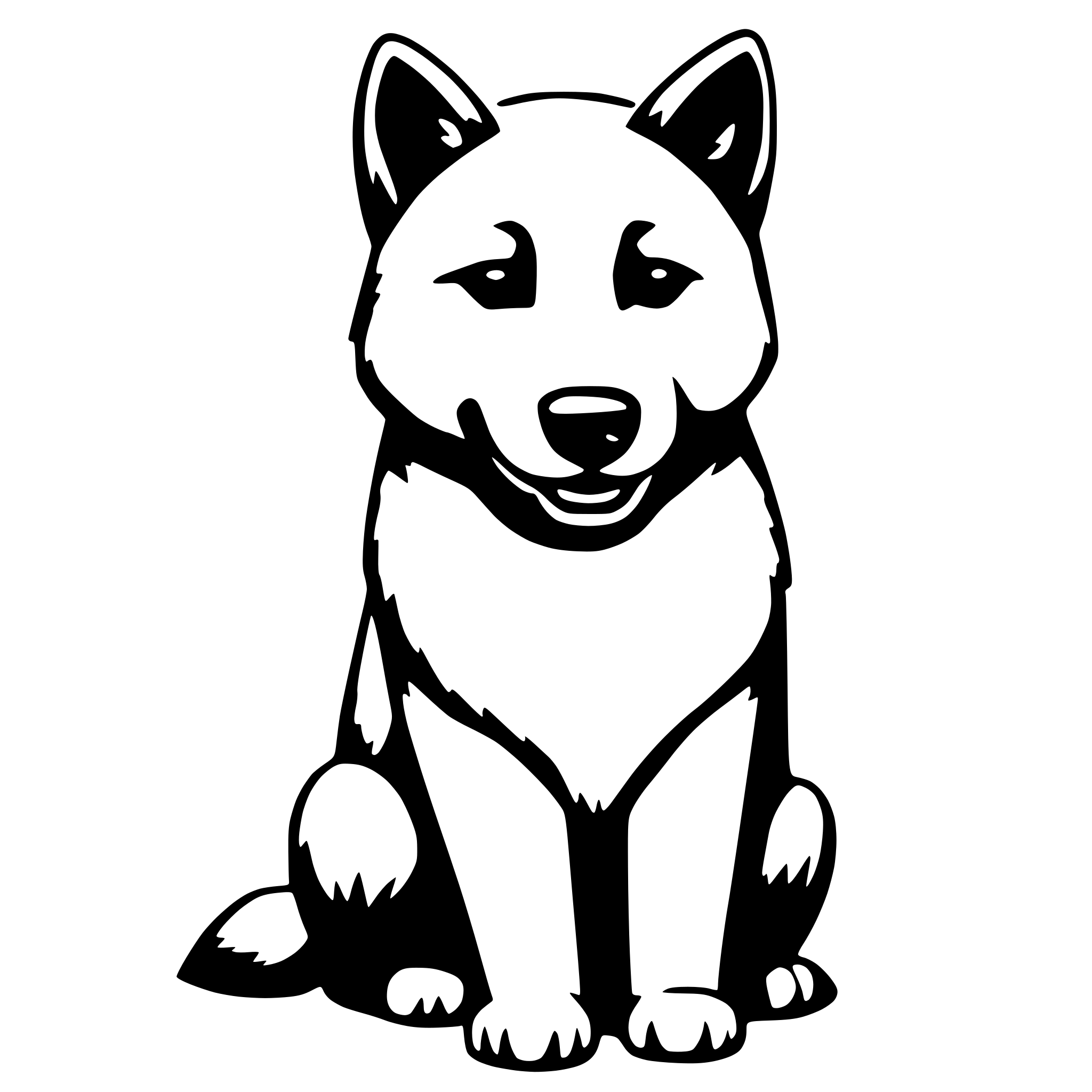 AI-generated SVG of 'akita'