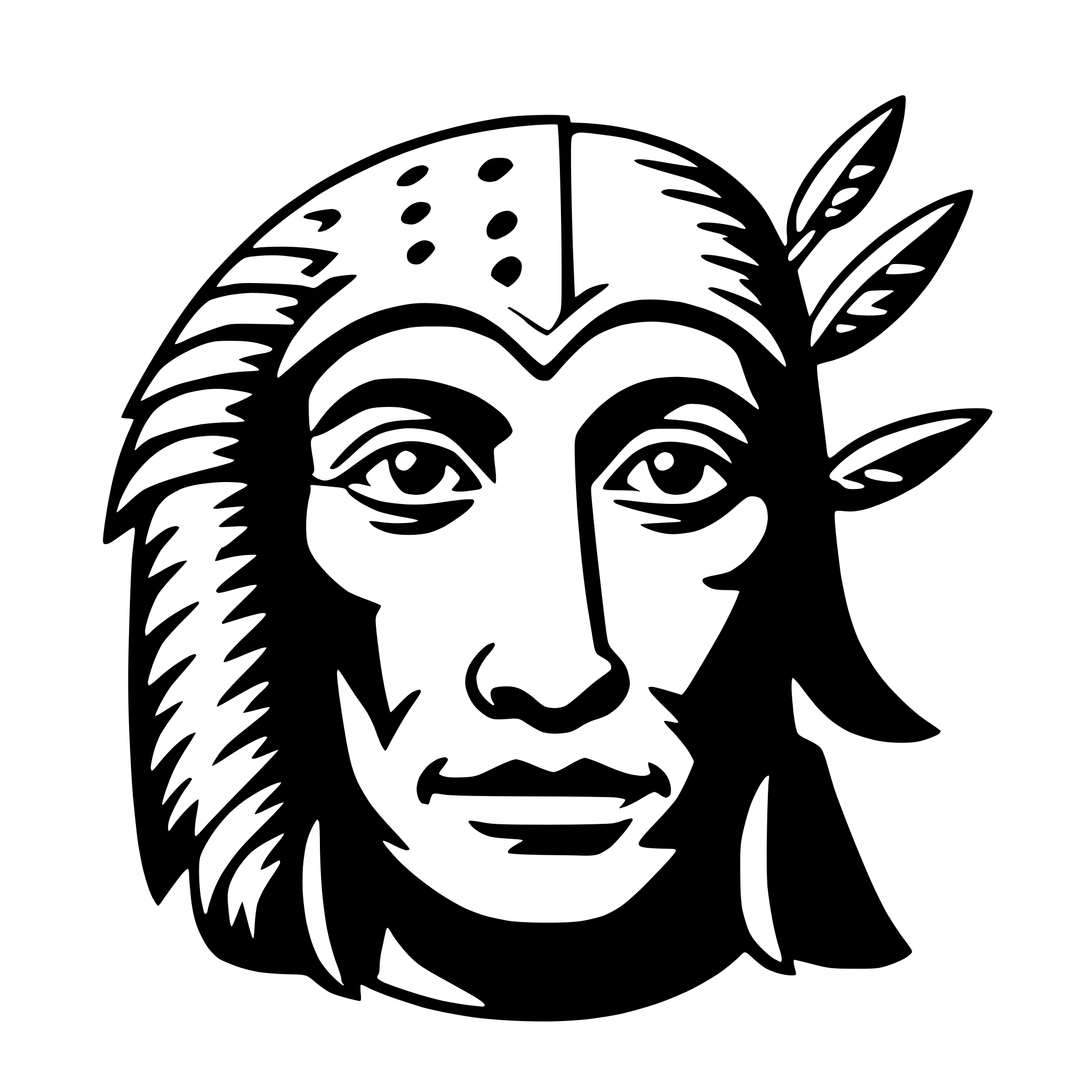 AI-generated SVG of a coatlicue
