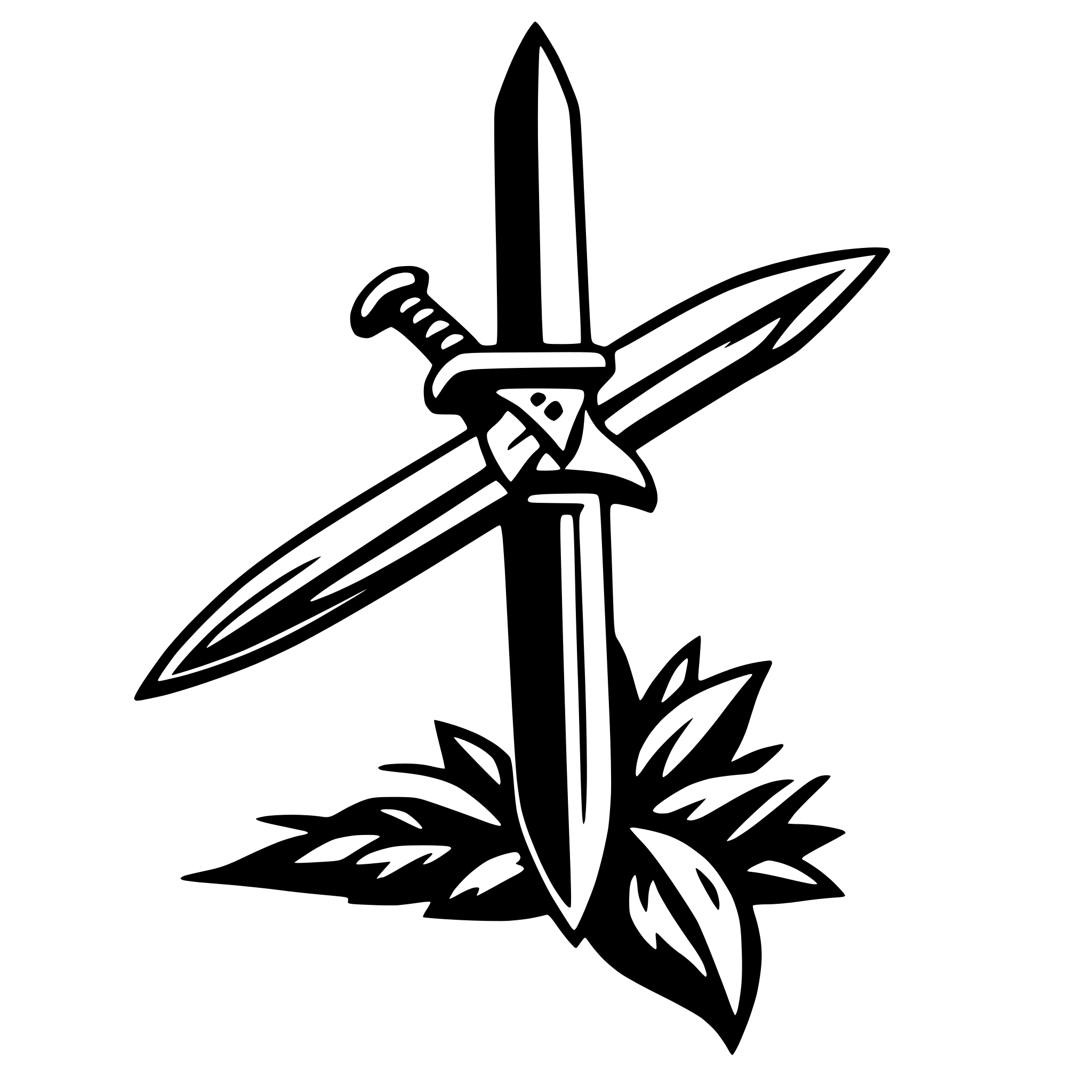 AI-generated SVG of 'dagger'