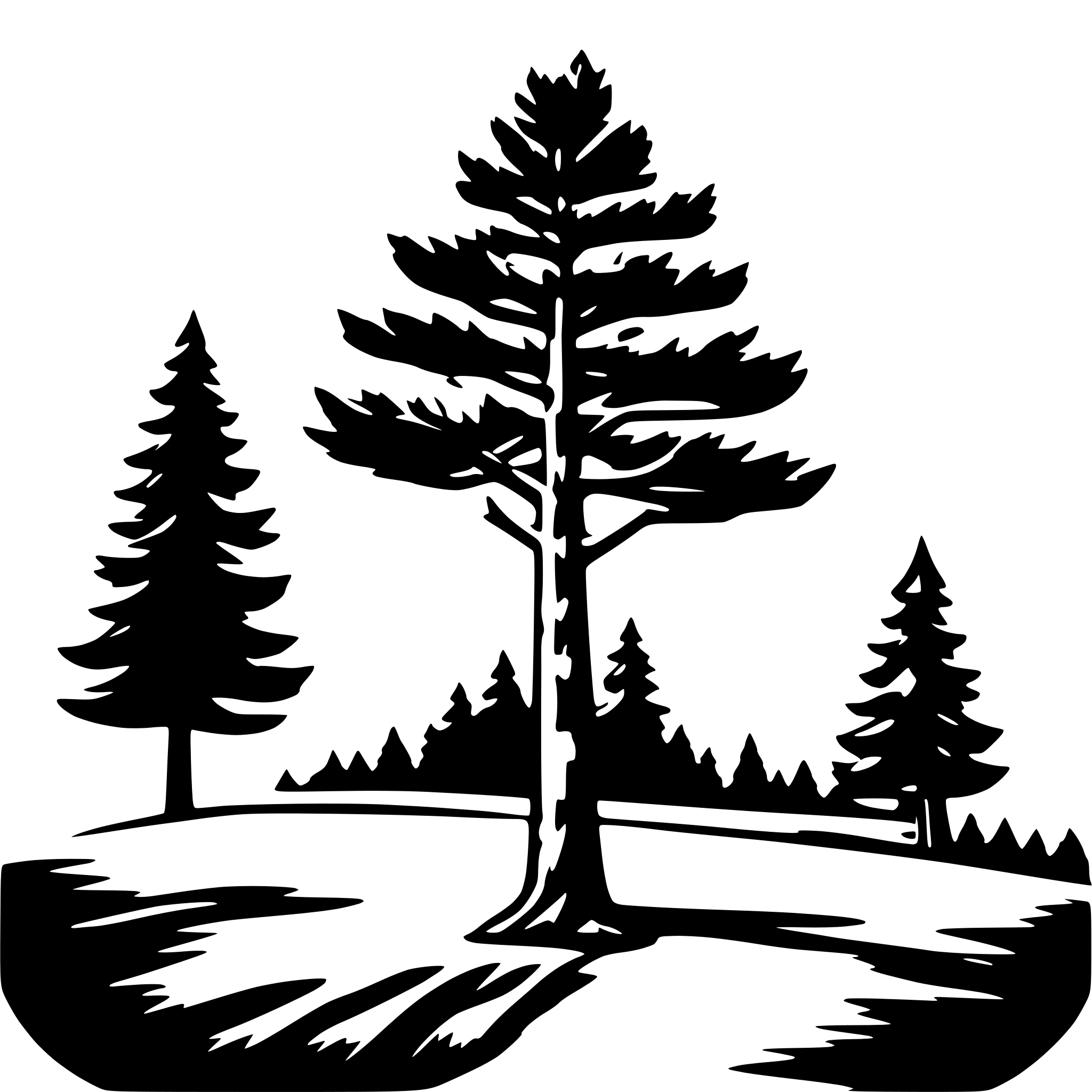 AI-generated SVG of 'a single pine tree'