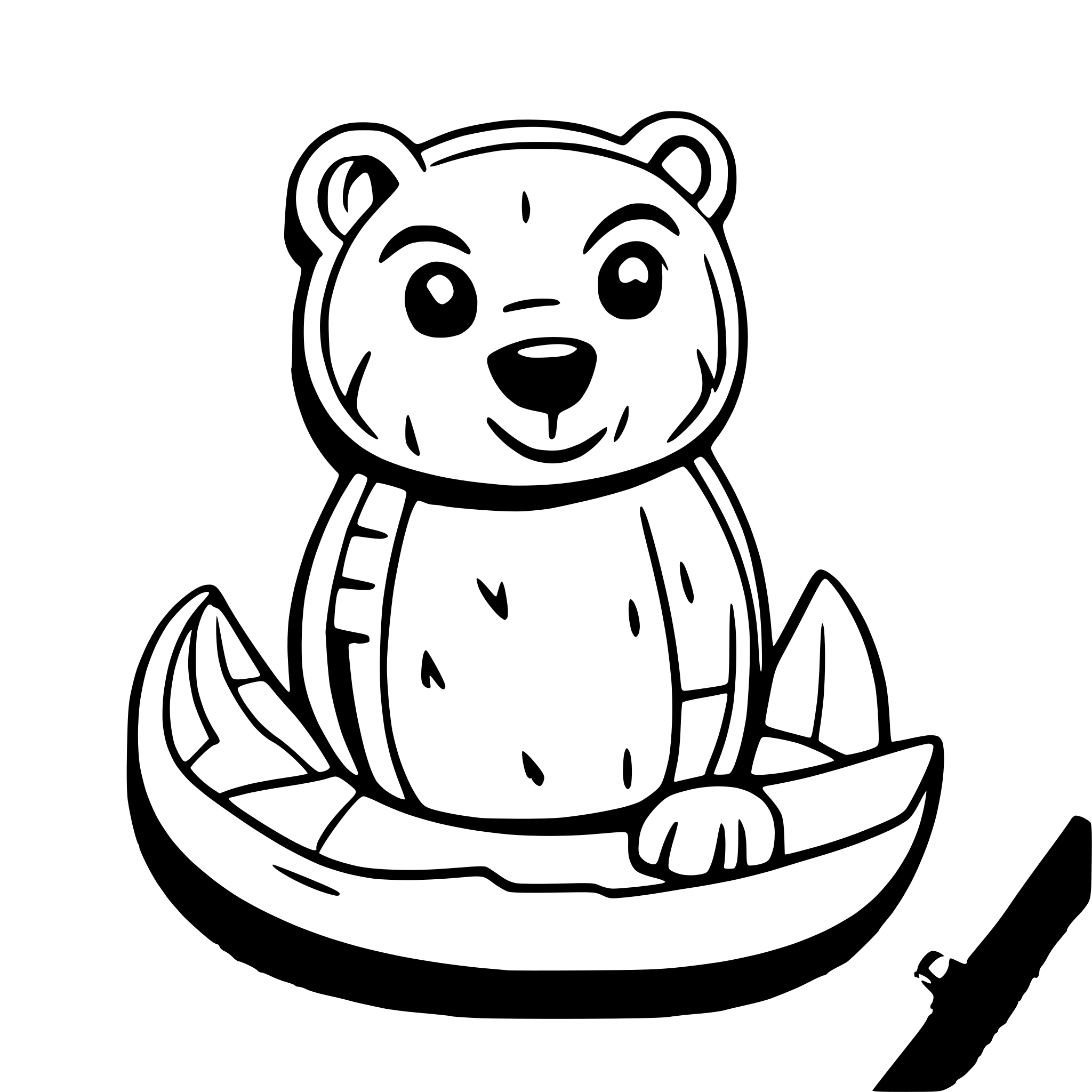 AI-generated SVG of a wood carving master class, beaver