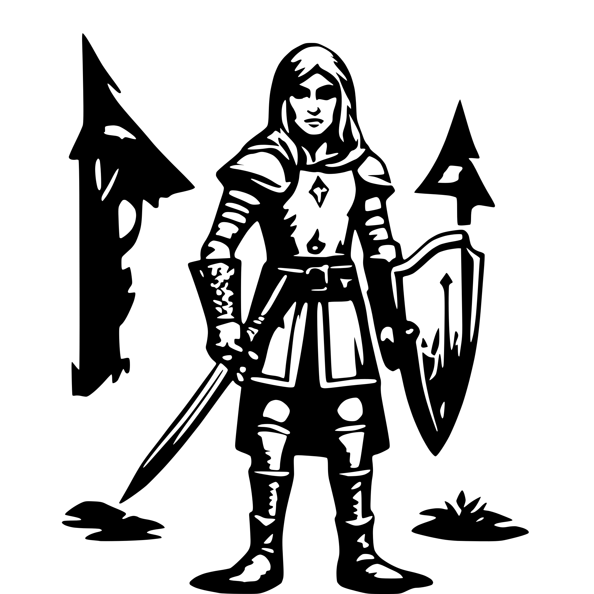 AI-generated SVG of 'elf warrior'