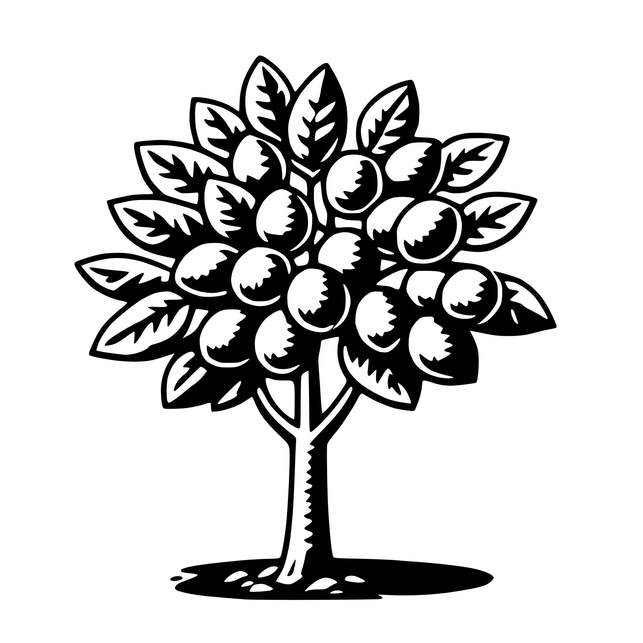 AI-generated SVG of a lemon tree