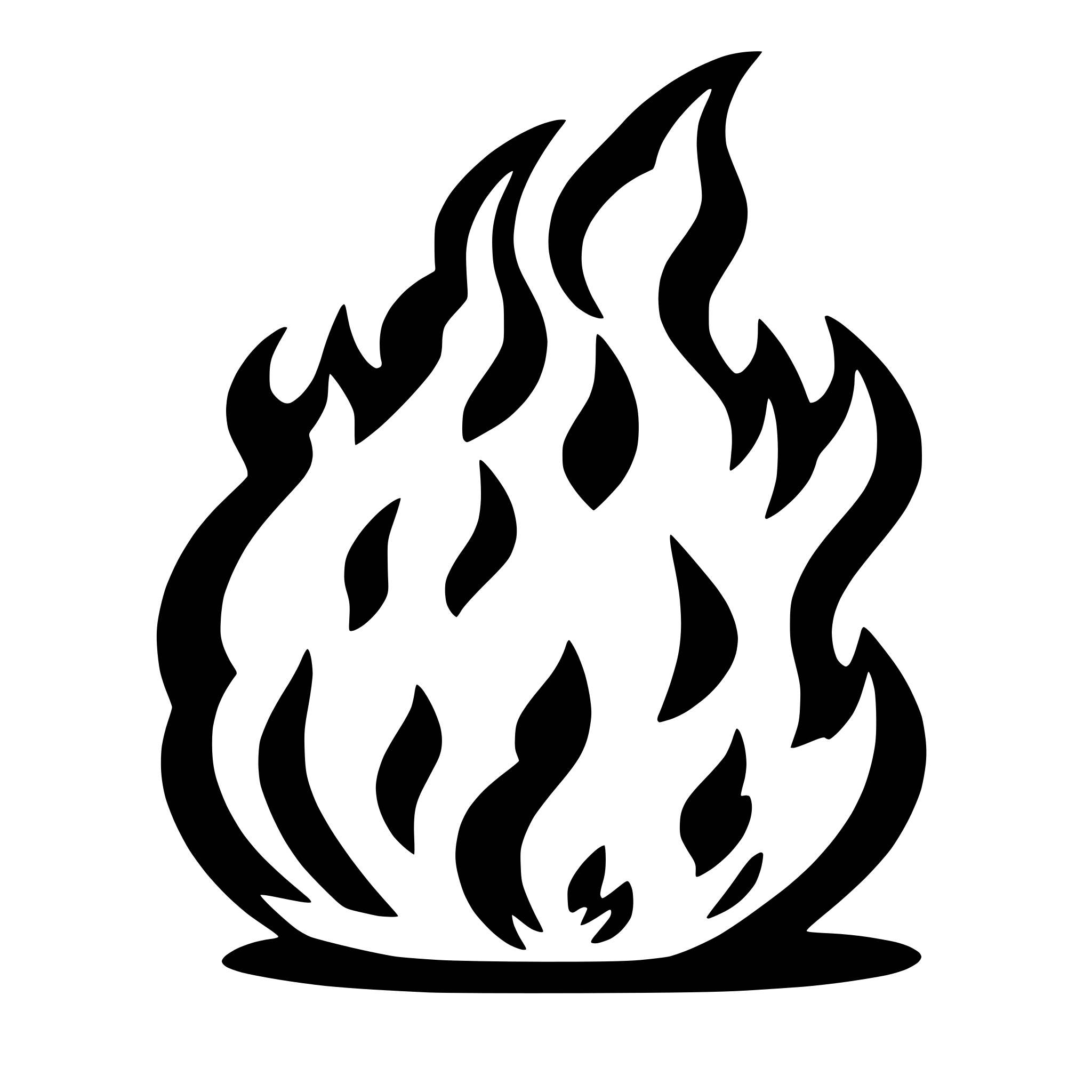 AI-generated SVG of 'fire, flames'