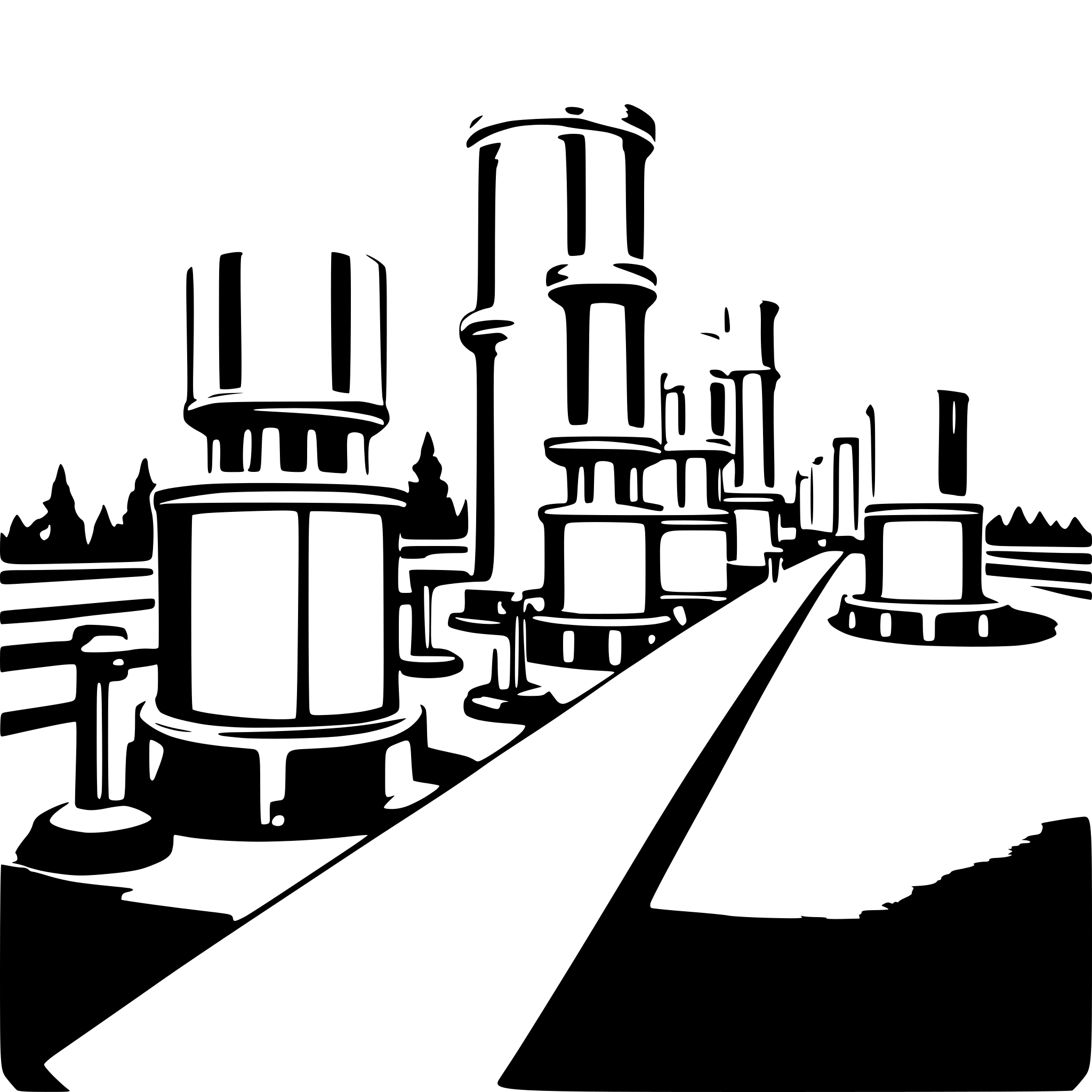 AI-generated SVG of 'a gas facility with 4 nodes in each corner with seismic sensors'
