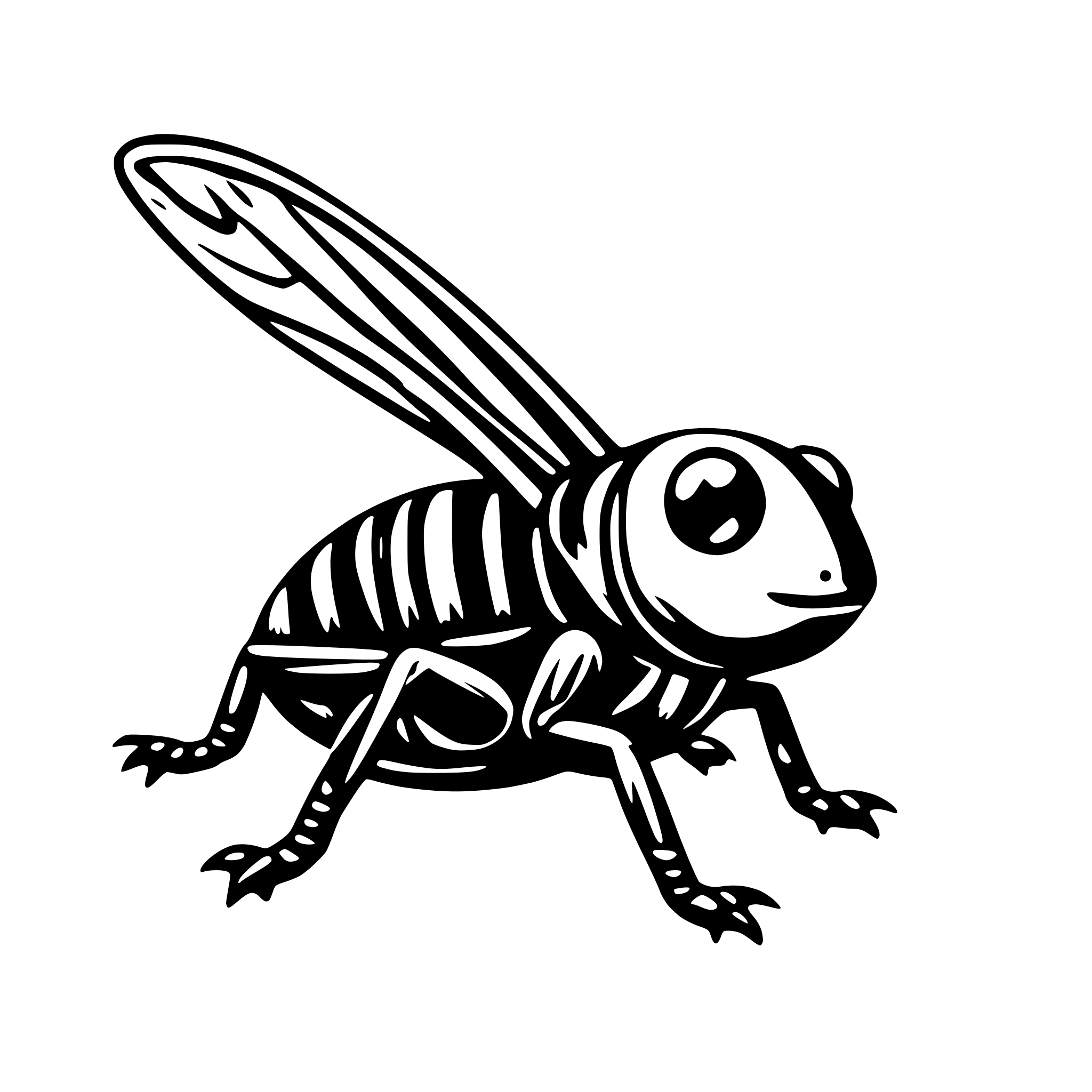 AI-generated SVG of a cute grasshopper