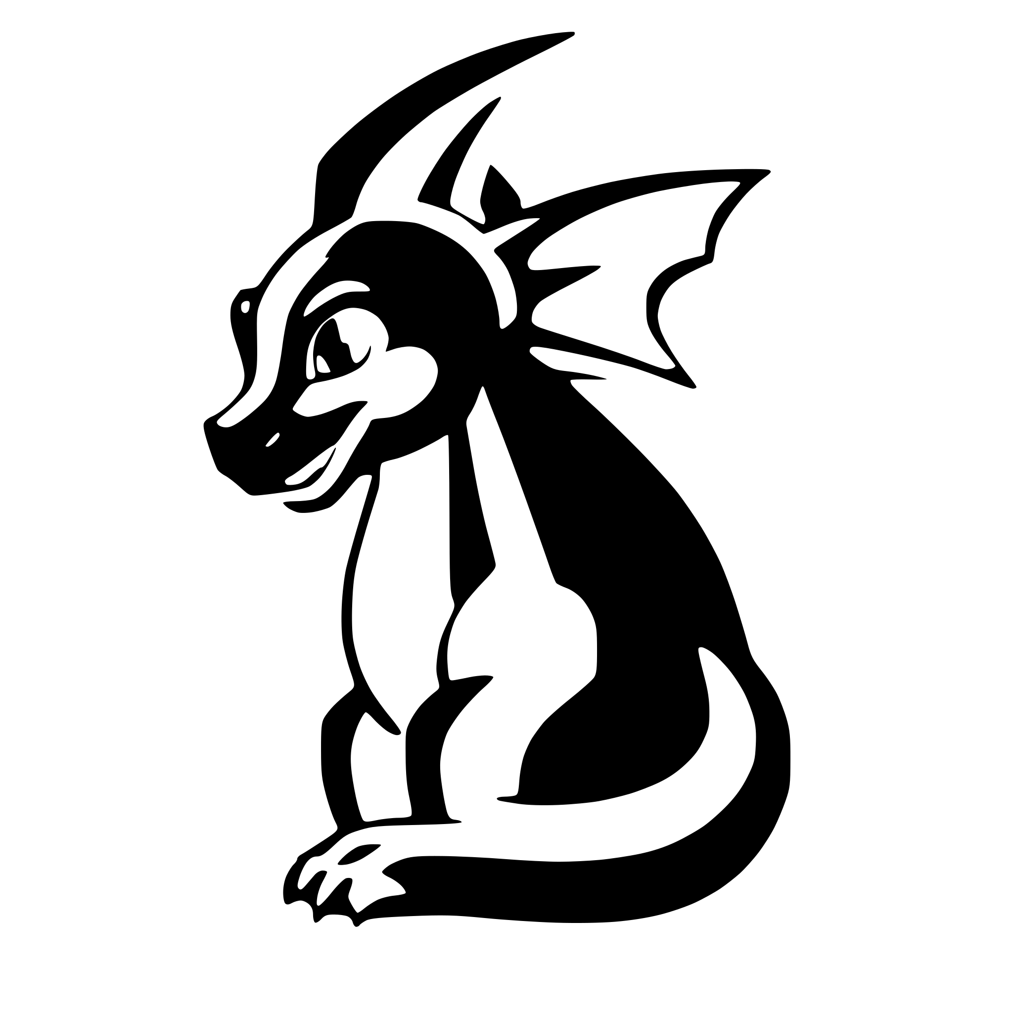 AI-generated SVG of a dragon cute with wings