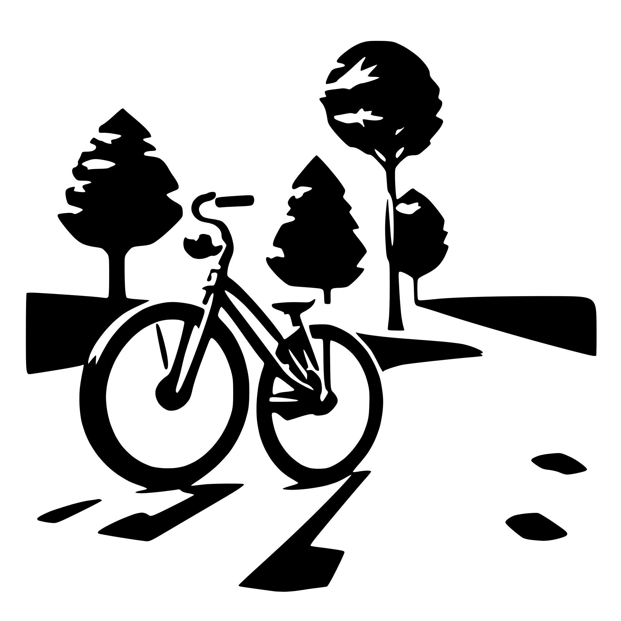 AI-generated SVG of a a cycle silhouette vector with a white background