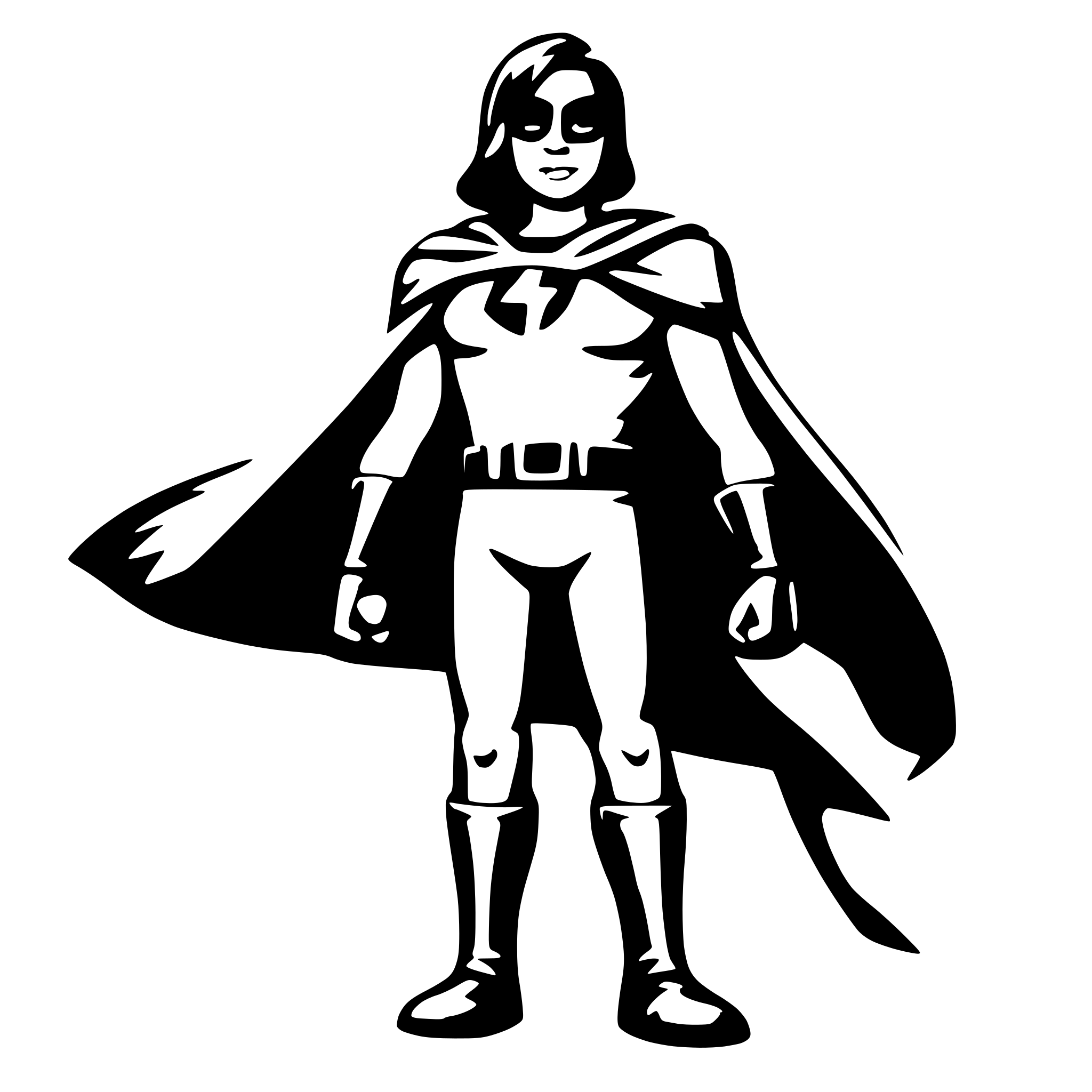 AI-generated SVG of 'super hero'