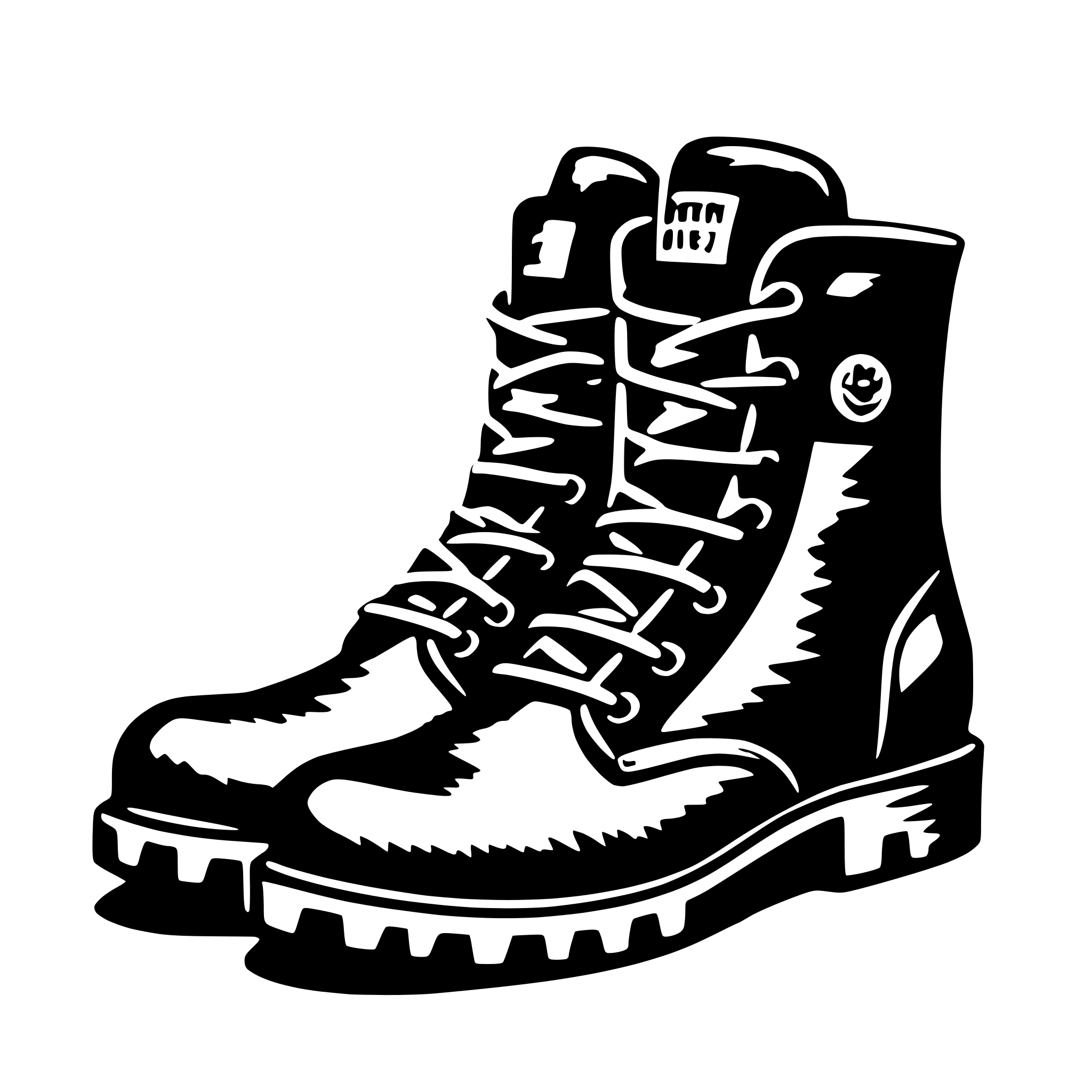 AI-generated SVG of a hiking boots