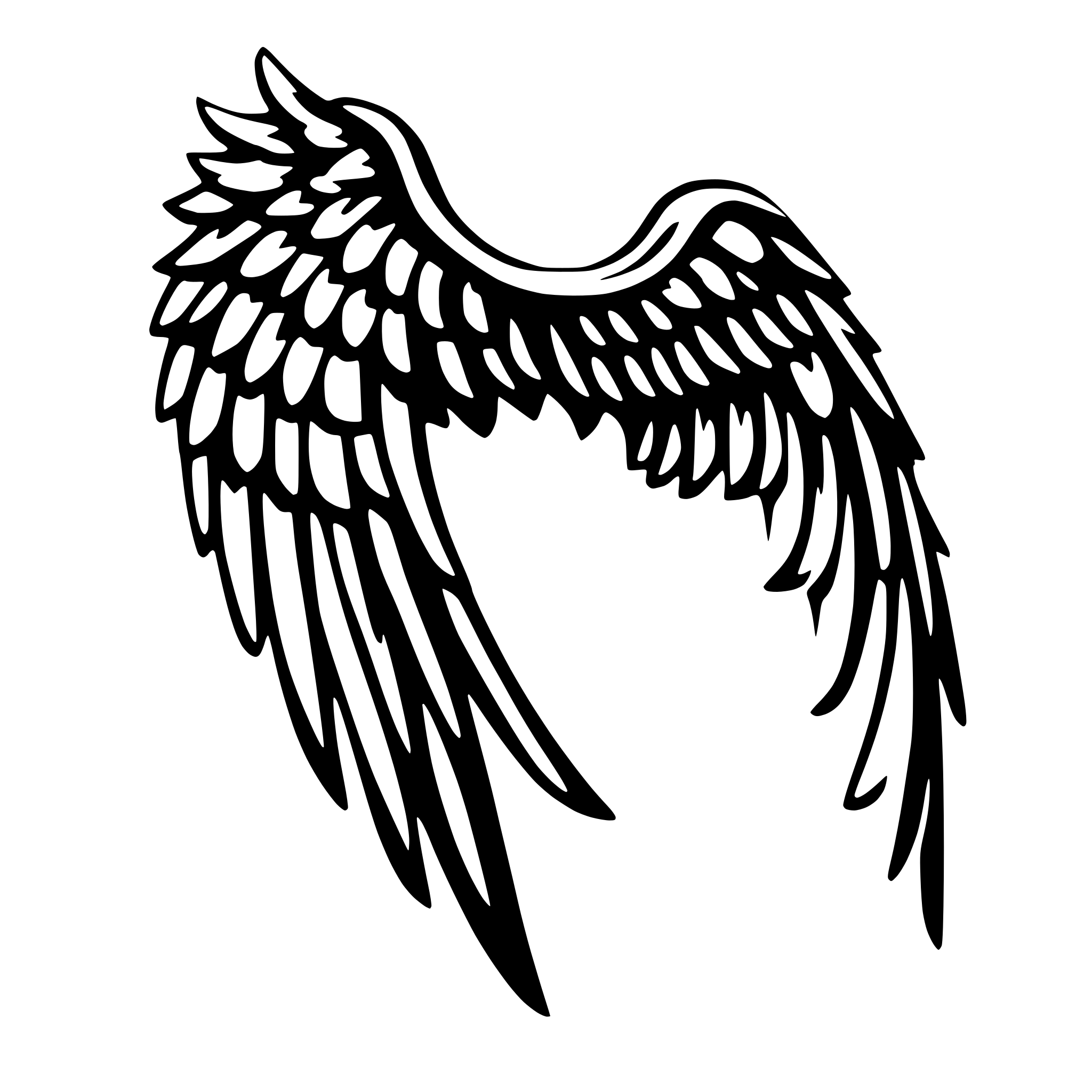 AI-generated SVG of a angel wings