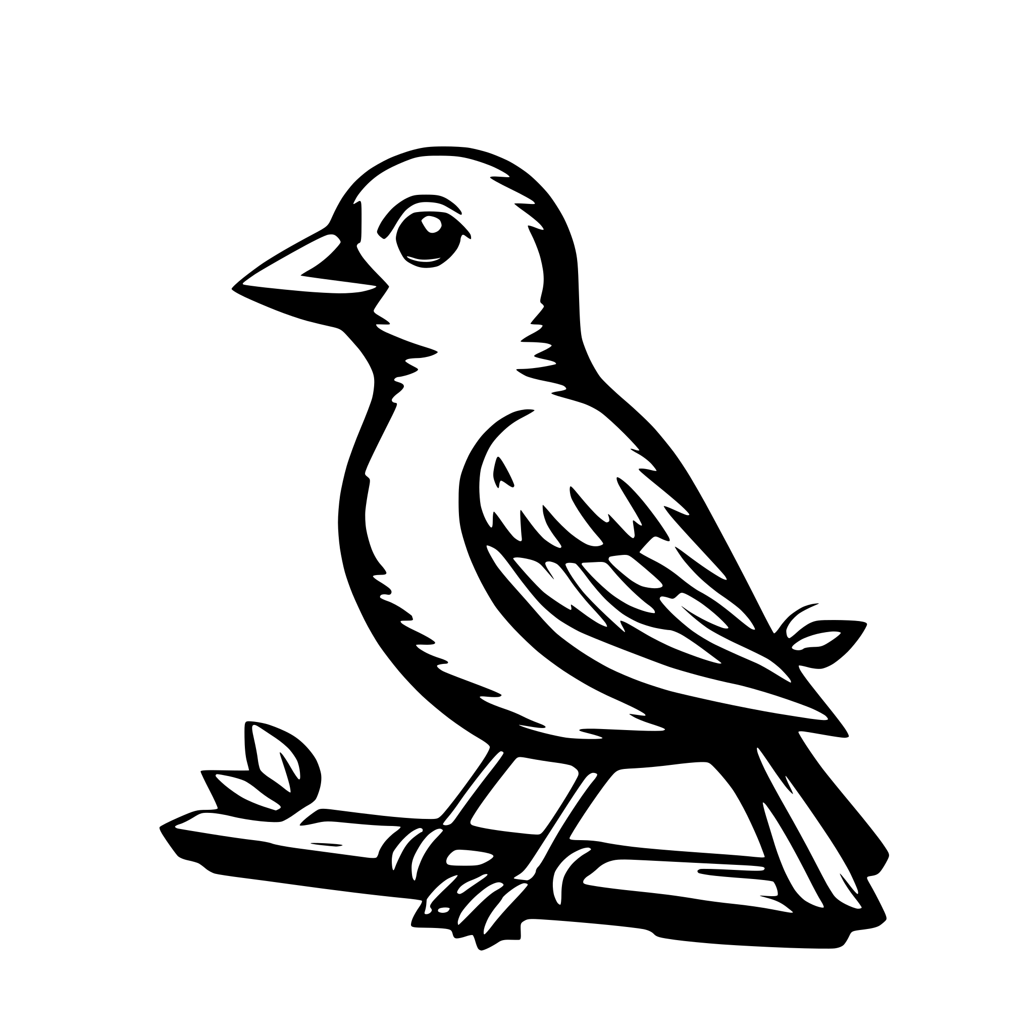 AI-generated SVG of 'lovely bird'