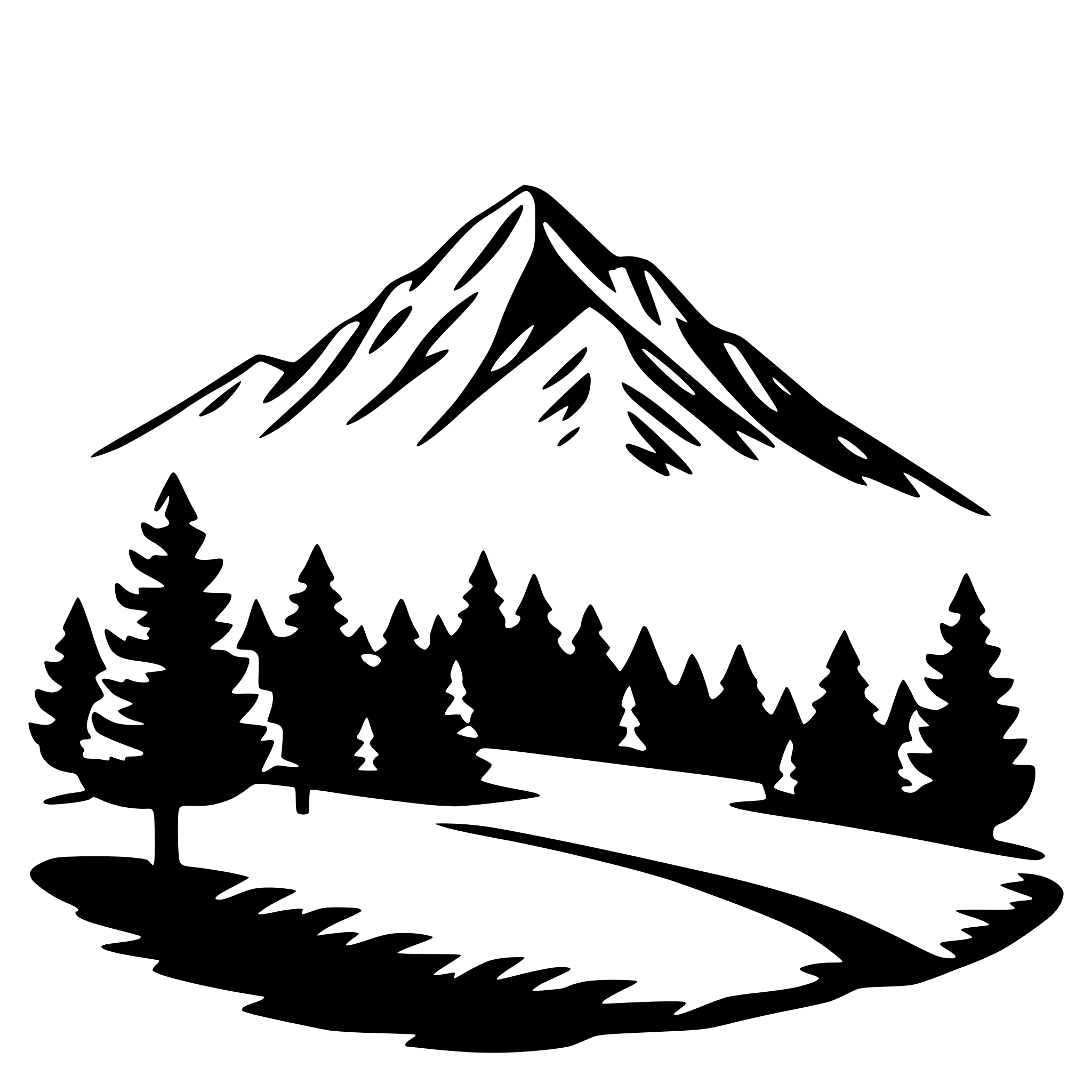 AI-generated SVG of a mountain air