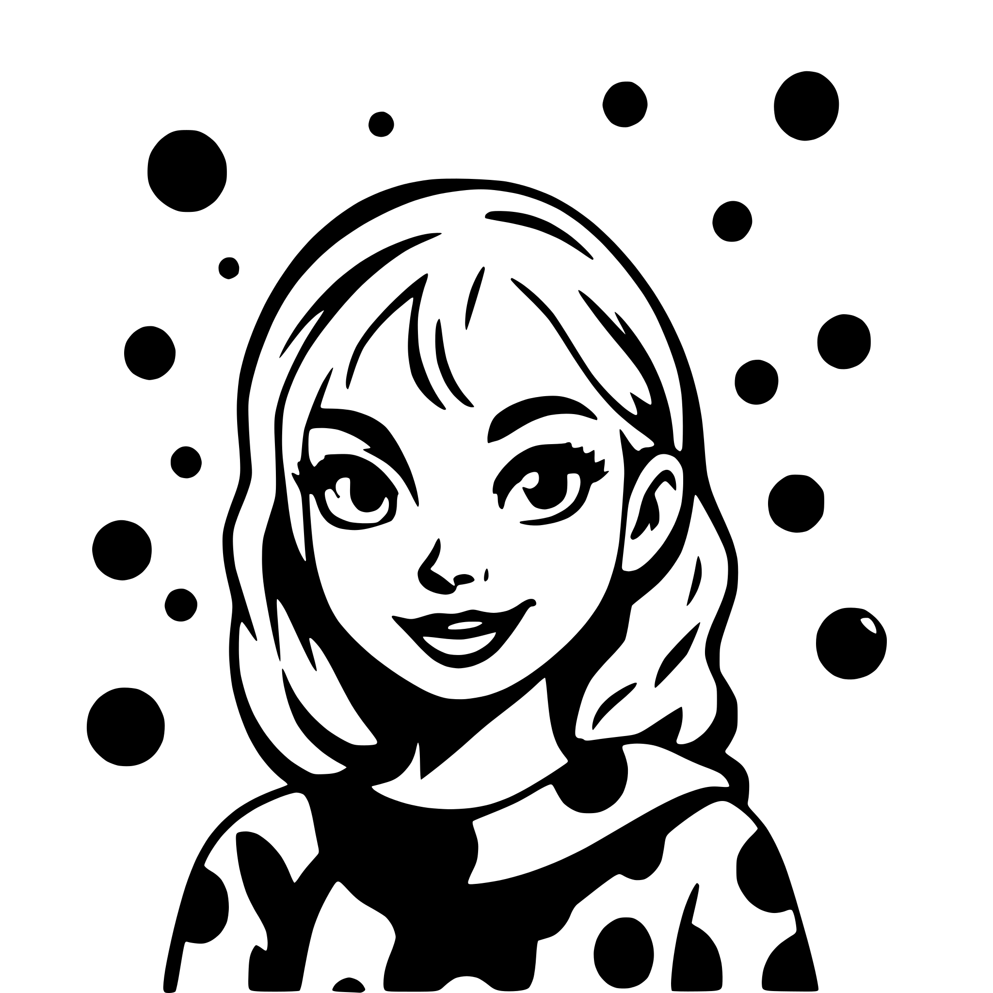 AI-generated SVG of a confetti nonoverlaping dots