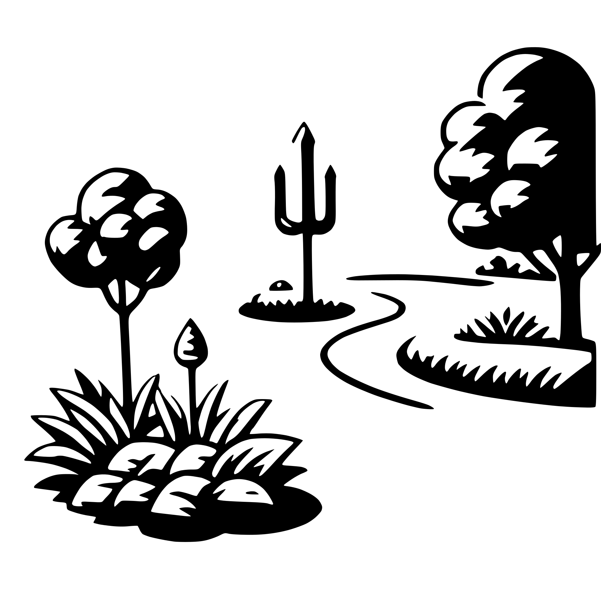 AI-generated SVG of a romantic garden
