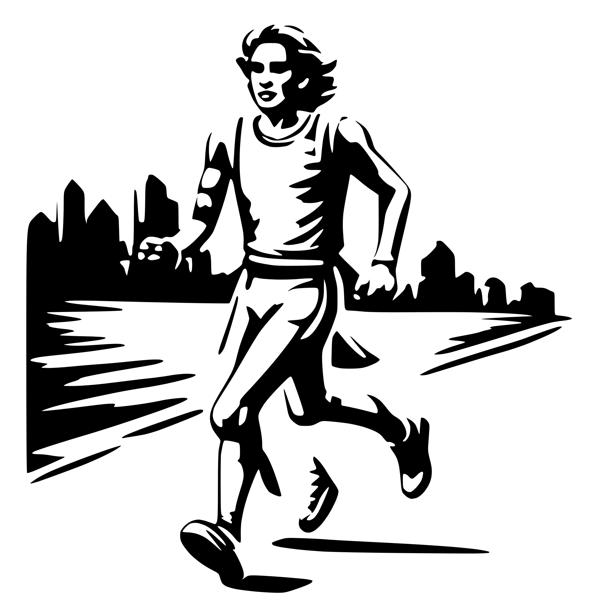 AI-generated SVG of 'man running'