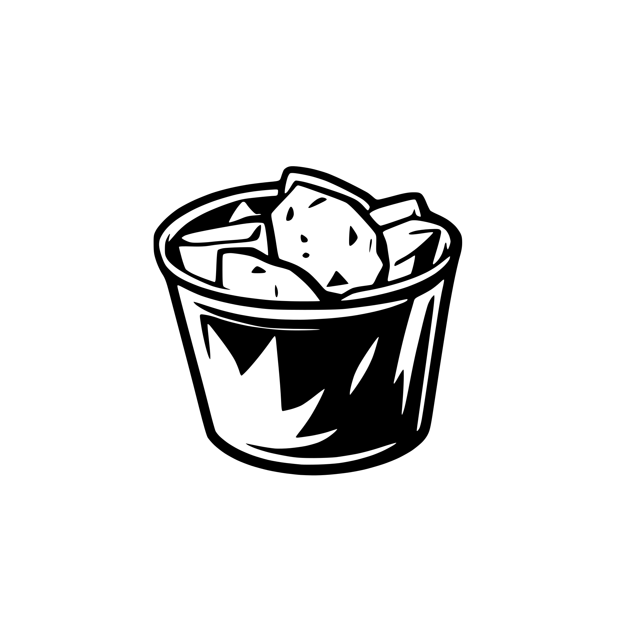AI-generated SVG of a a potate chip breaking into pieces
