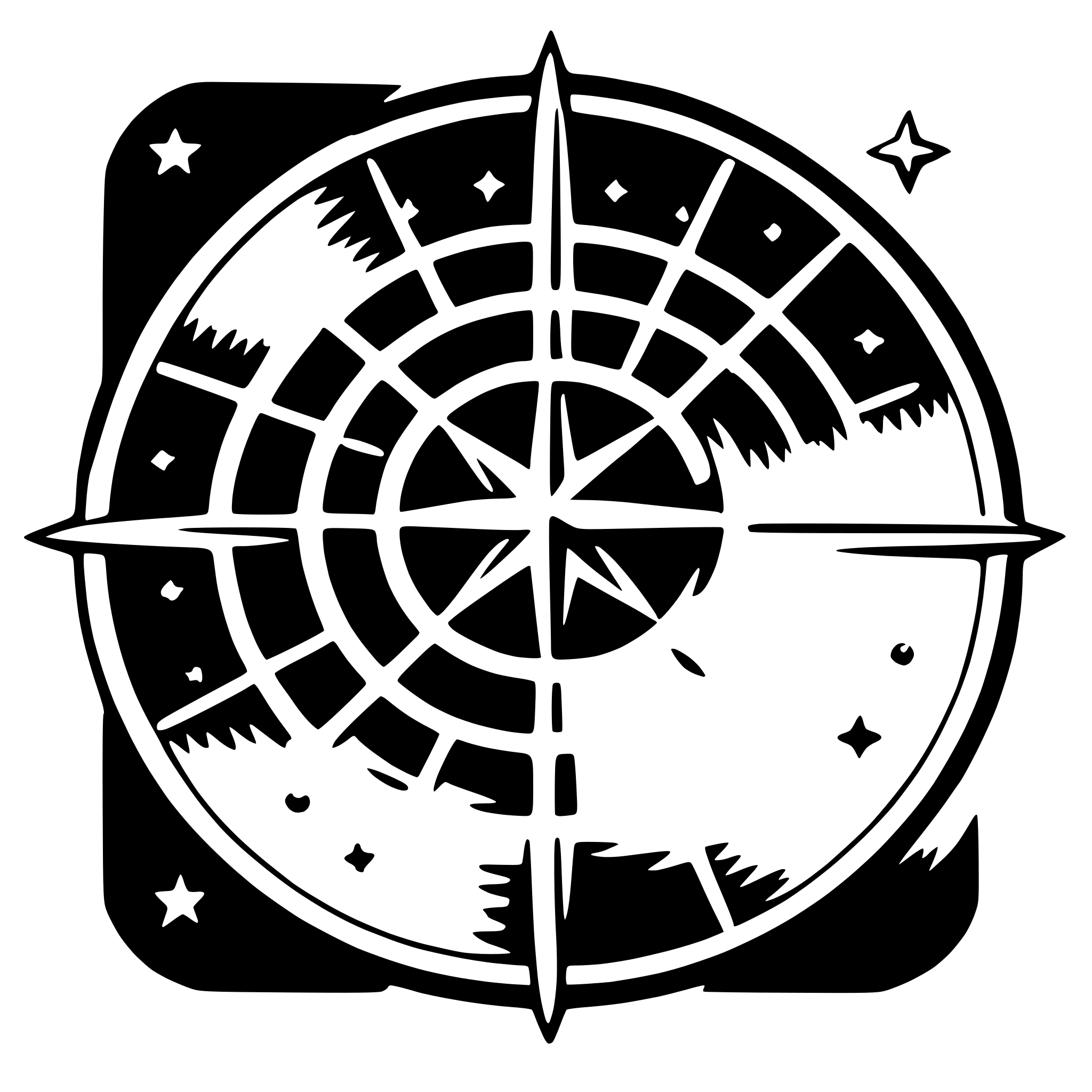 AI-generated SVG of a star map
