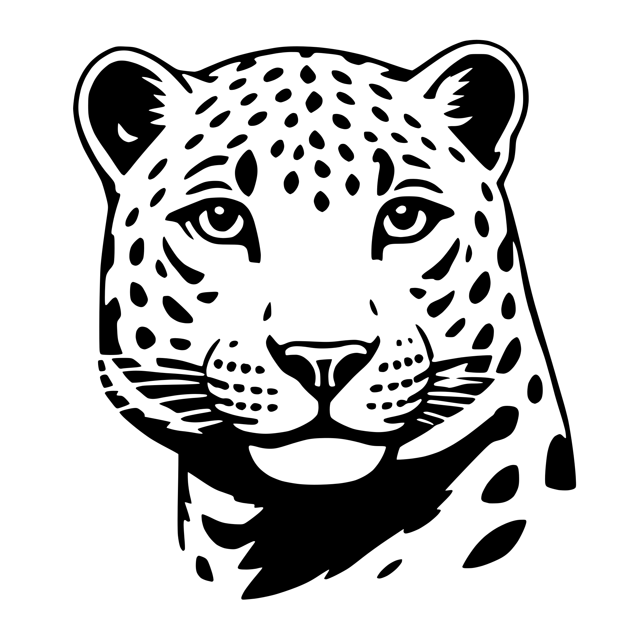 AI-generated SVG of 'leopard'