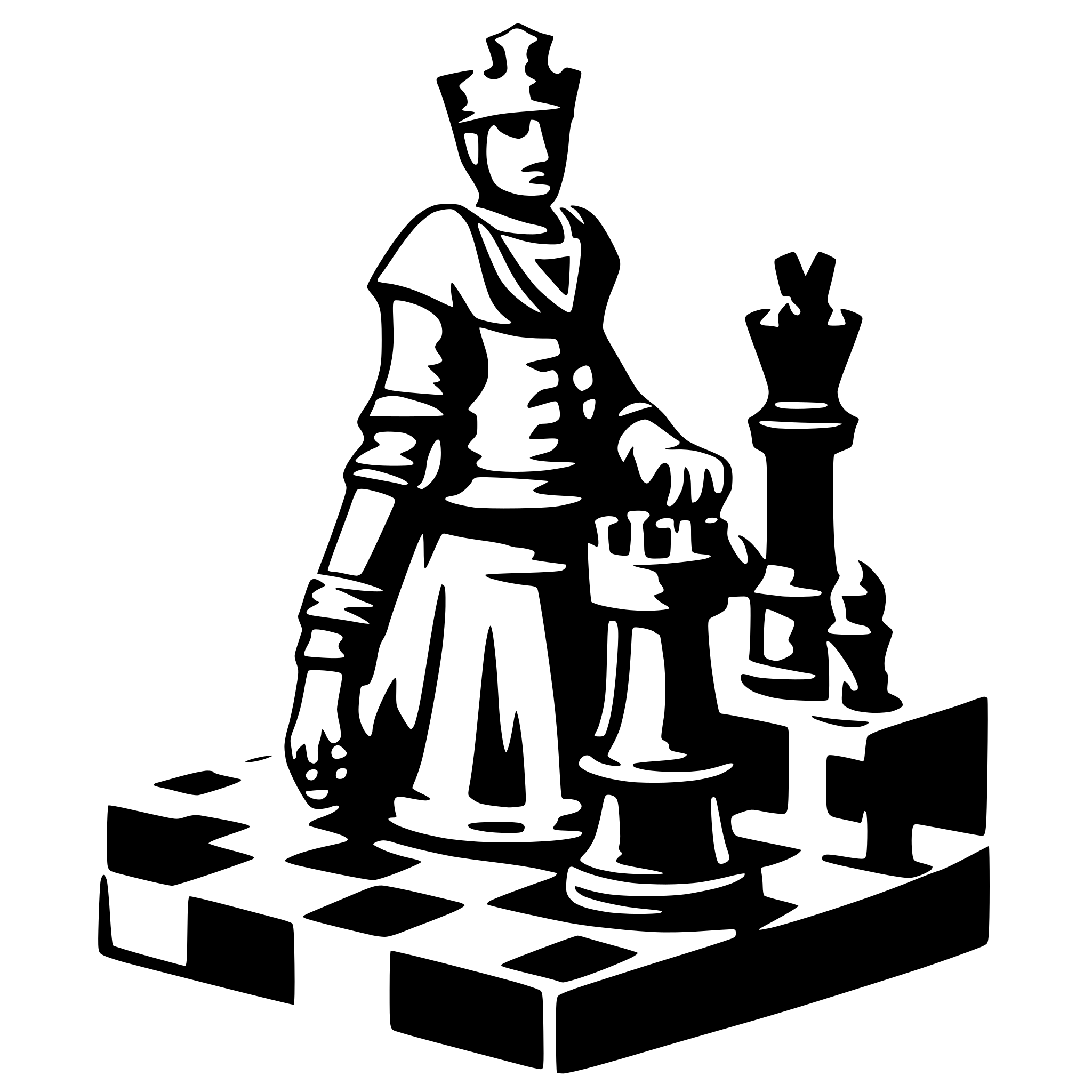AI-generated SVG of 'chess king'