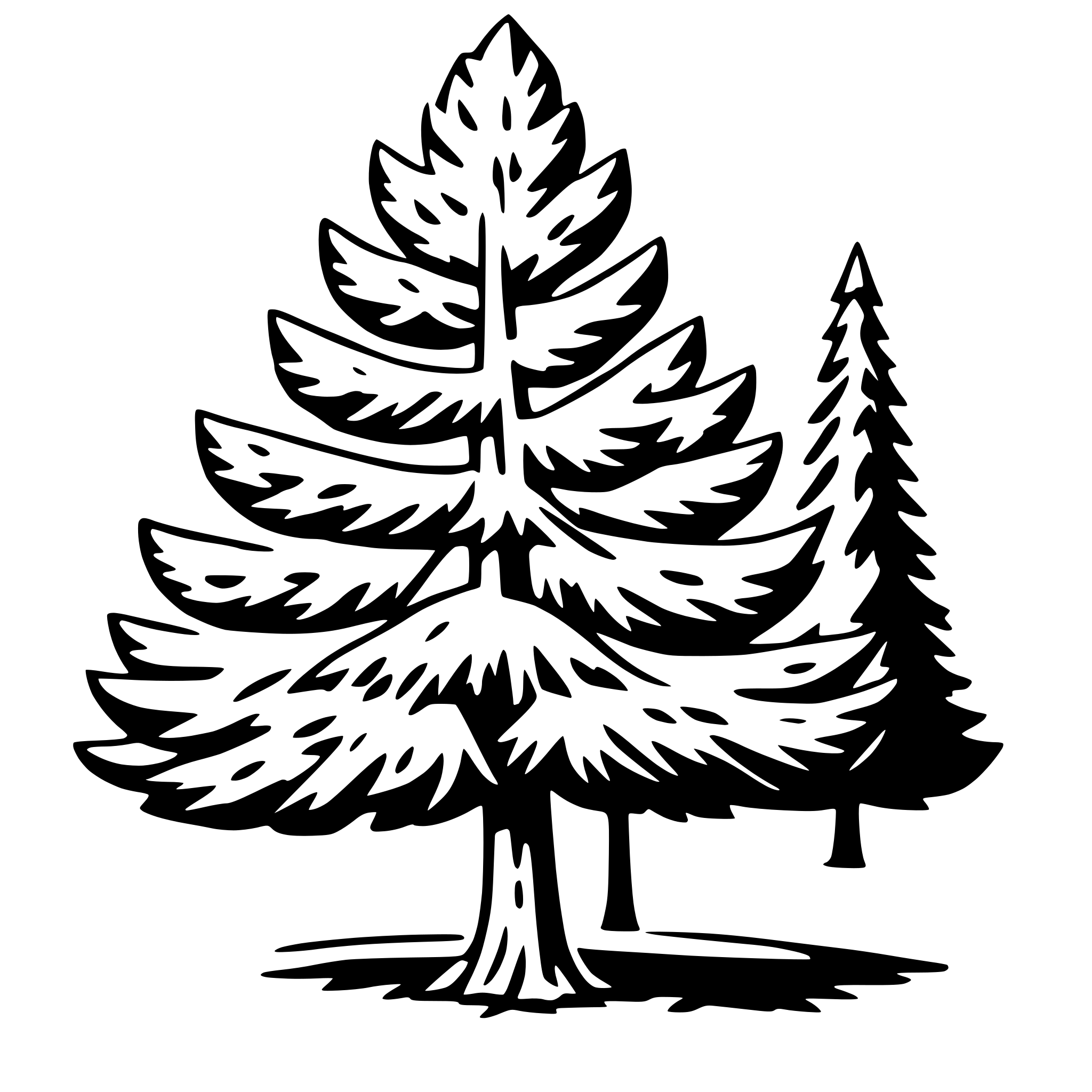 AI-generated SVG of a cypress tree