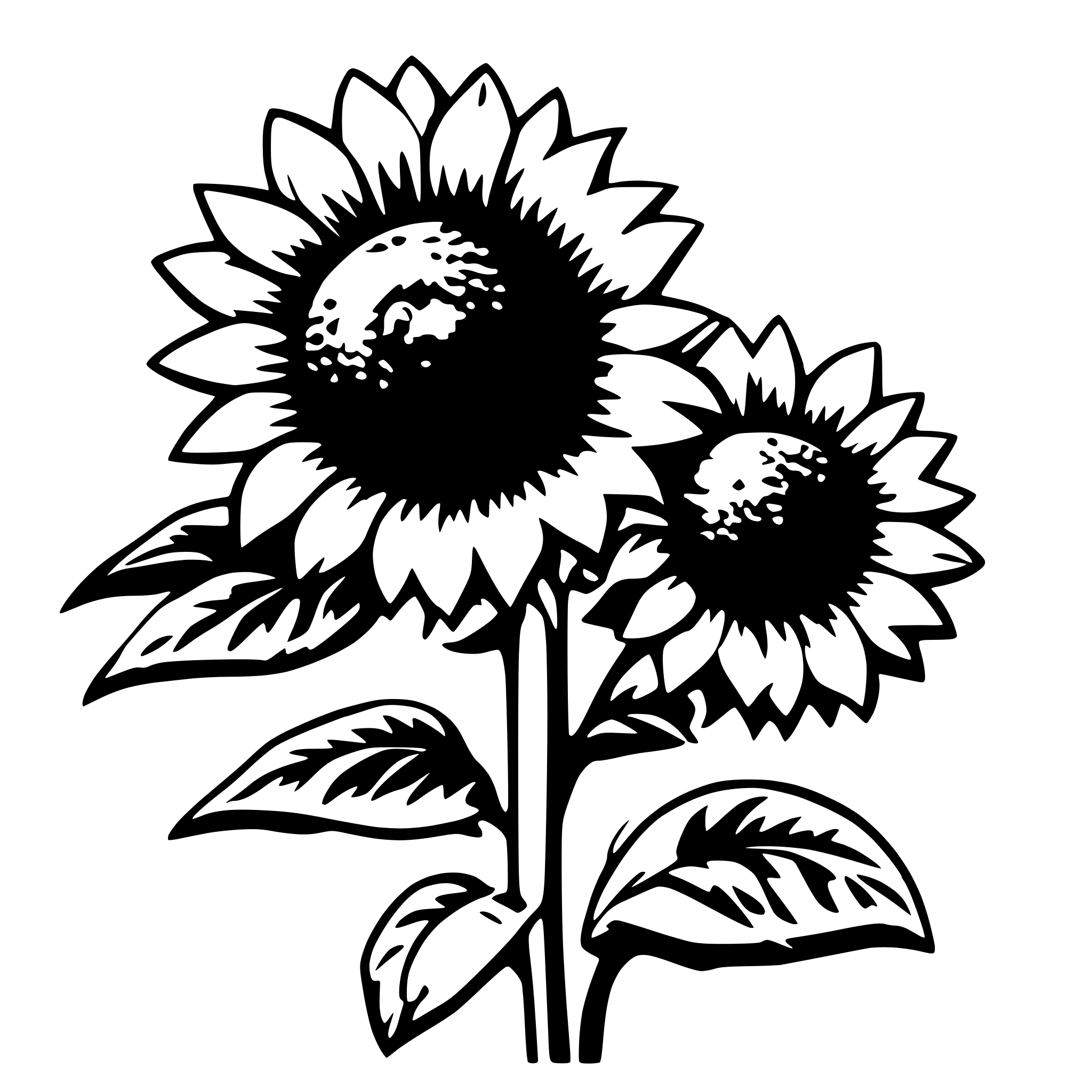 AI-generated SVG of a sunflower