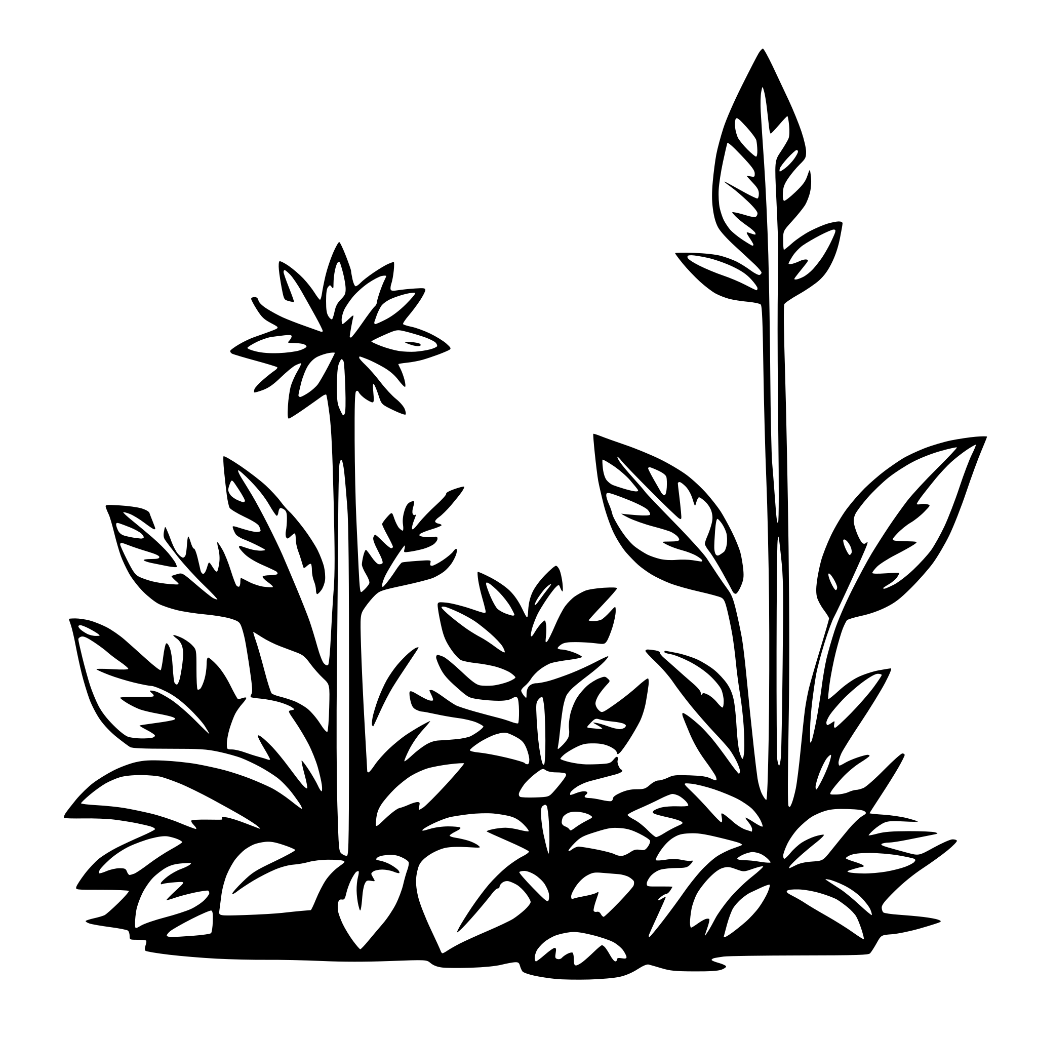 AI-generated SVG of 'group of different plants'