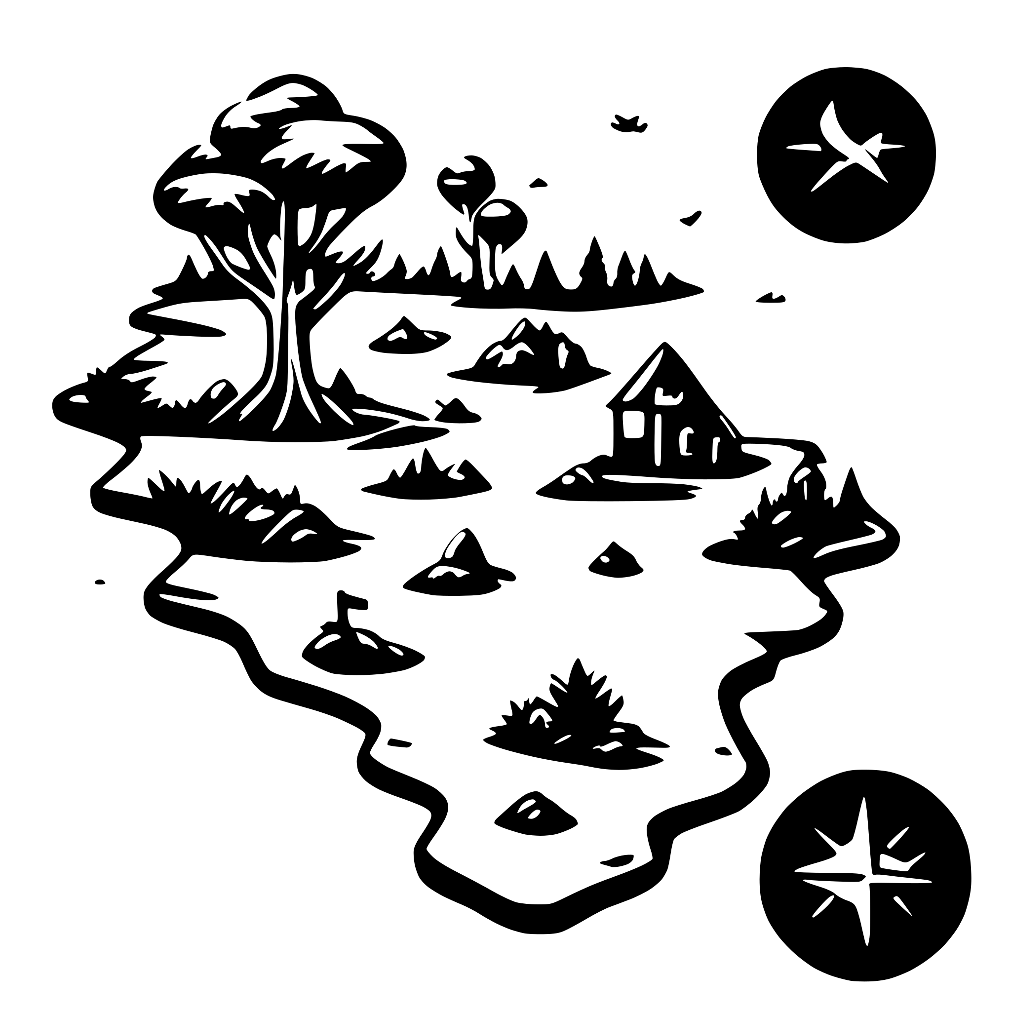 AI-generated SVG of 'a map for exploration'