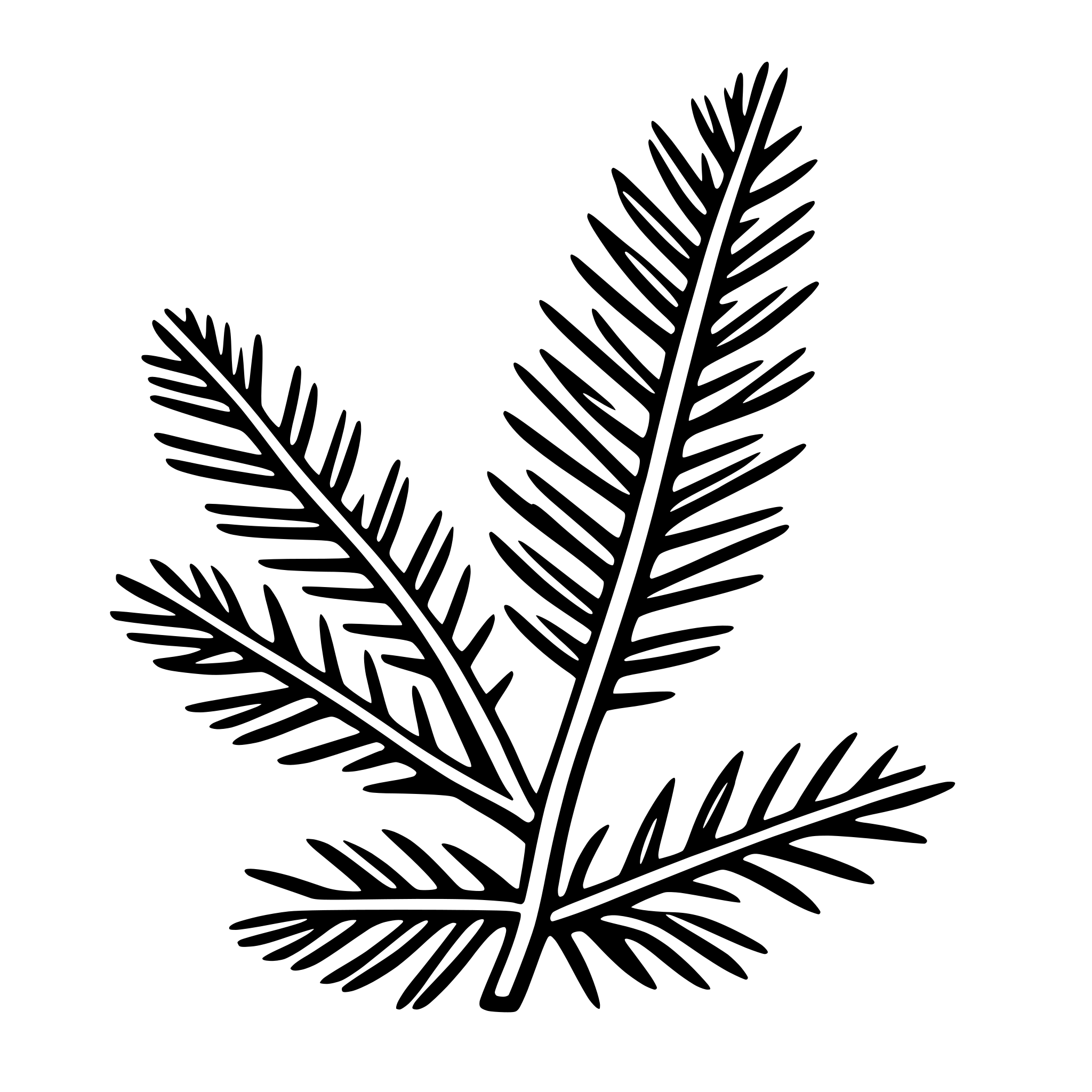 AI-generated SVG of 'pine needles'