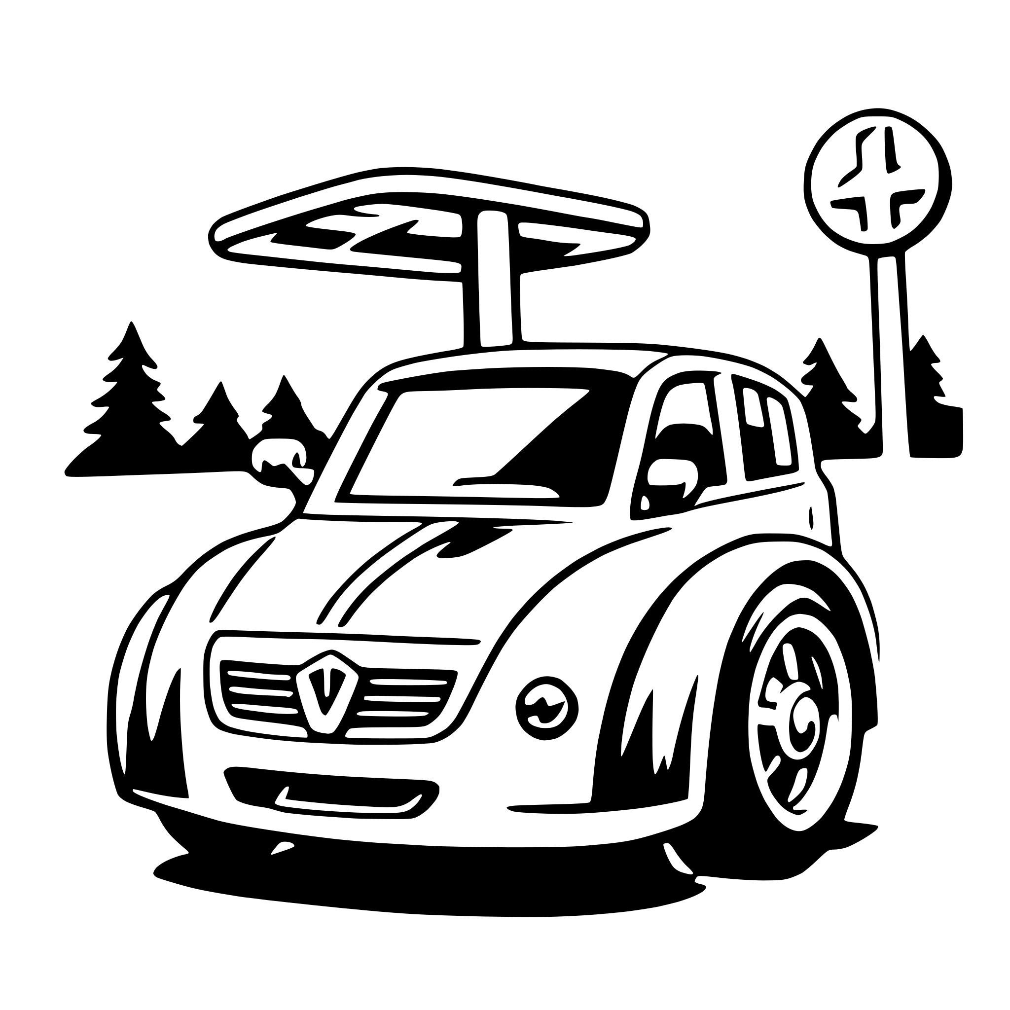 AI-generated SVG of a electric car