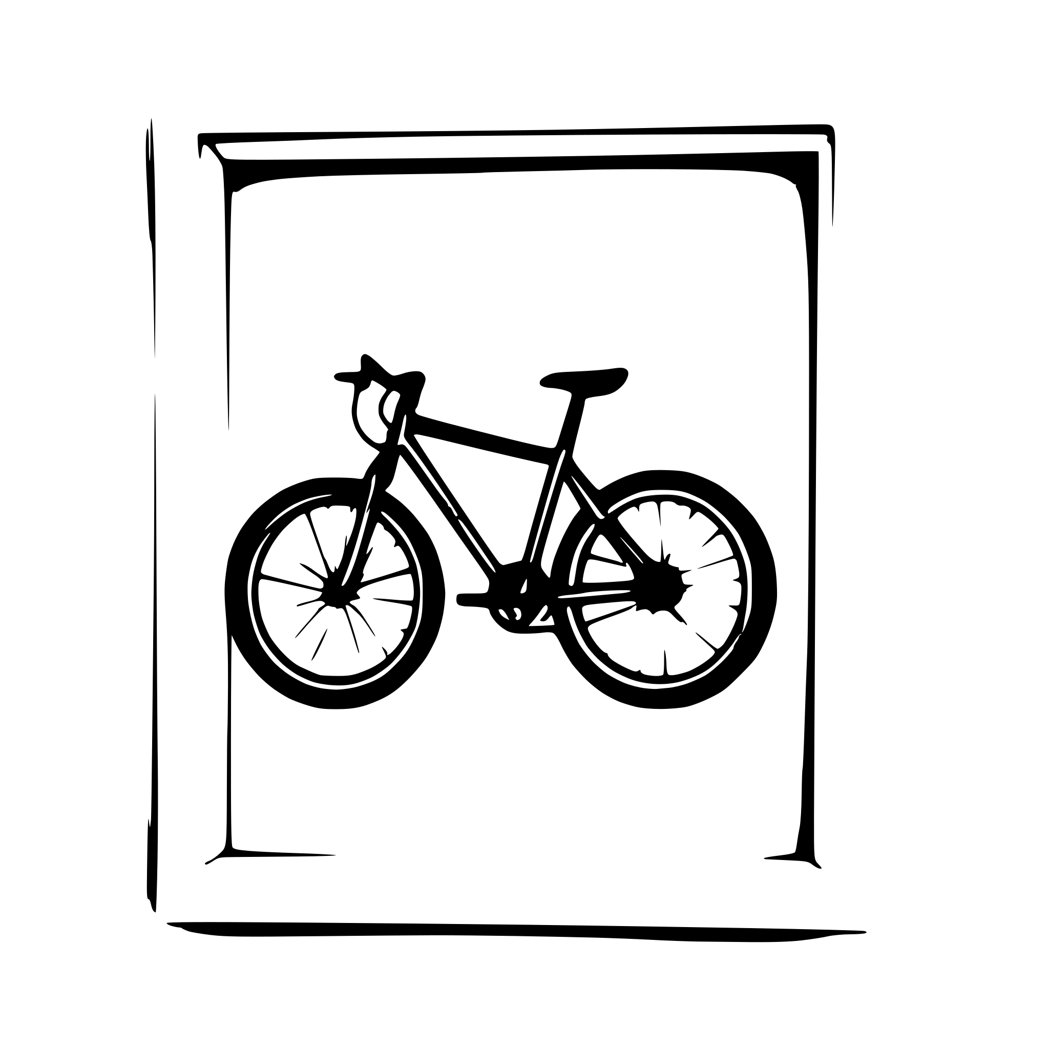 AI-generated SVG of a mountainbike breaking out of a picture frame
