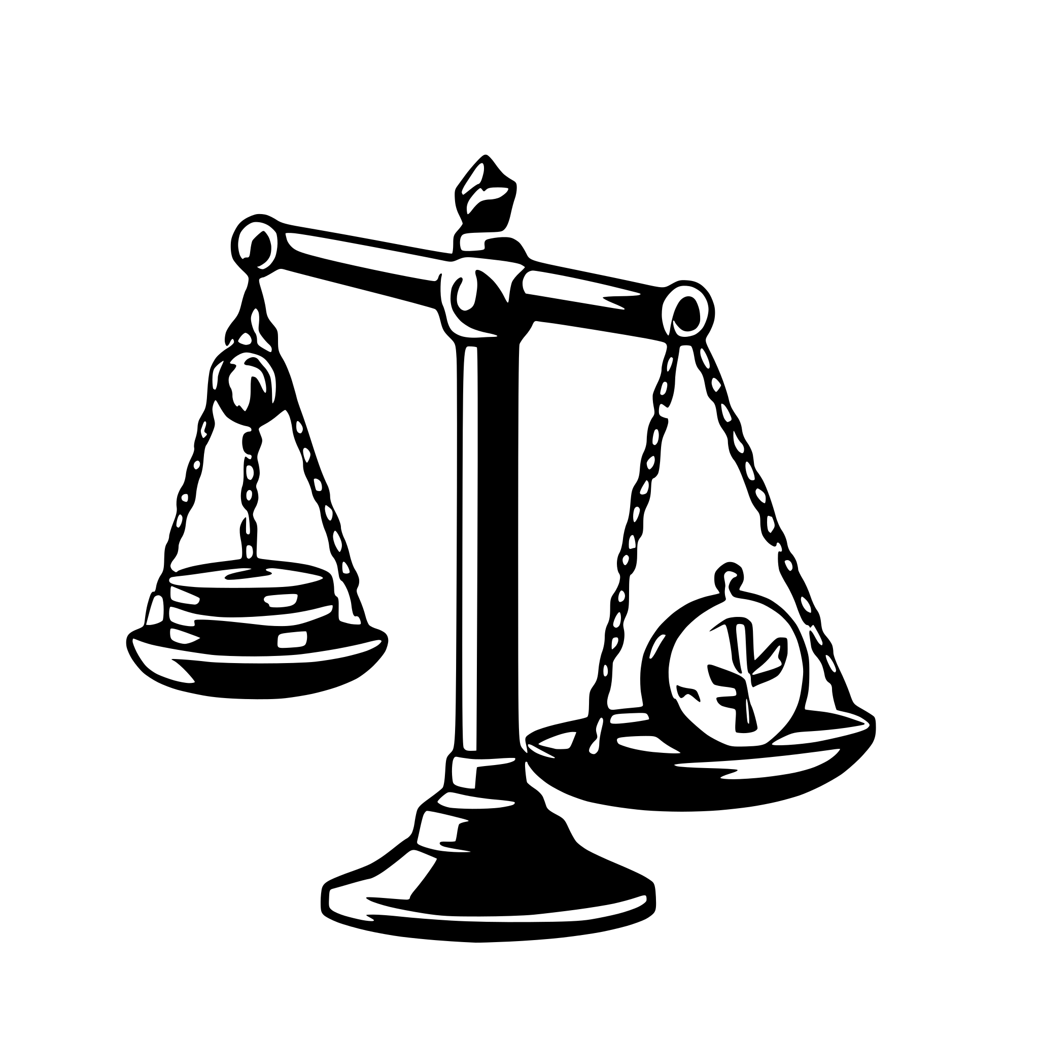 AI-generated SVG of a coins on scales