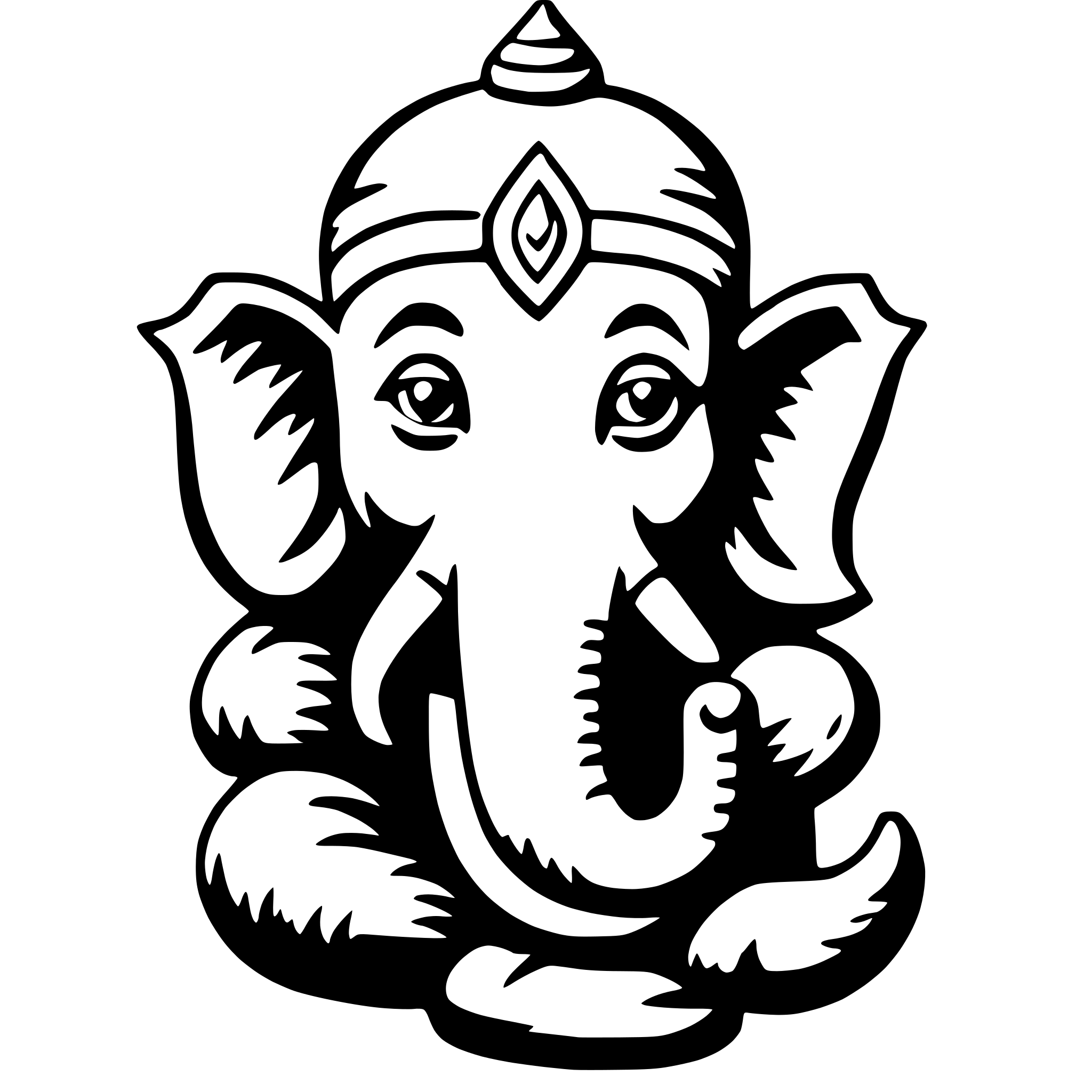 AI-generated SVG of a ganesha