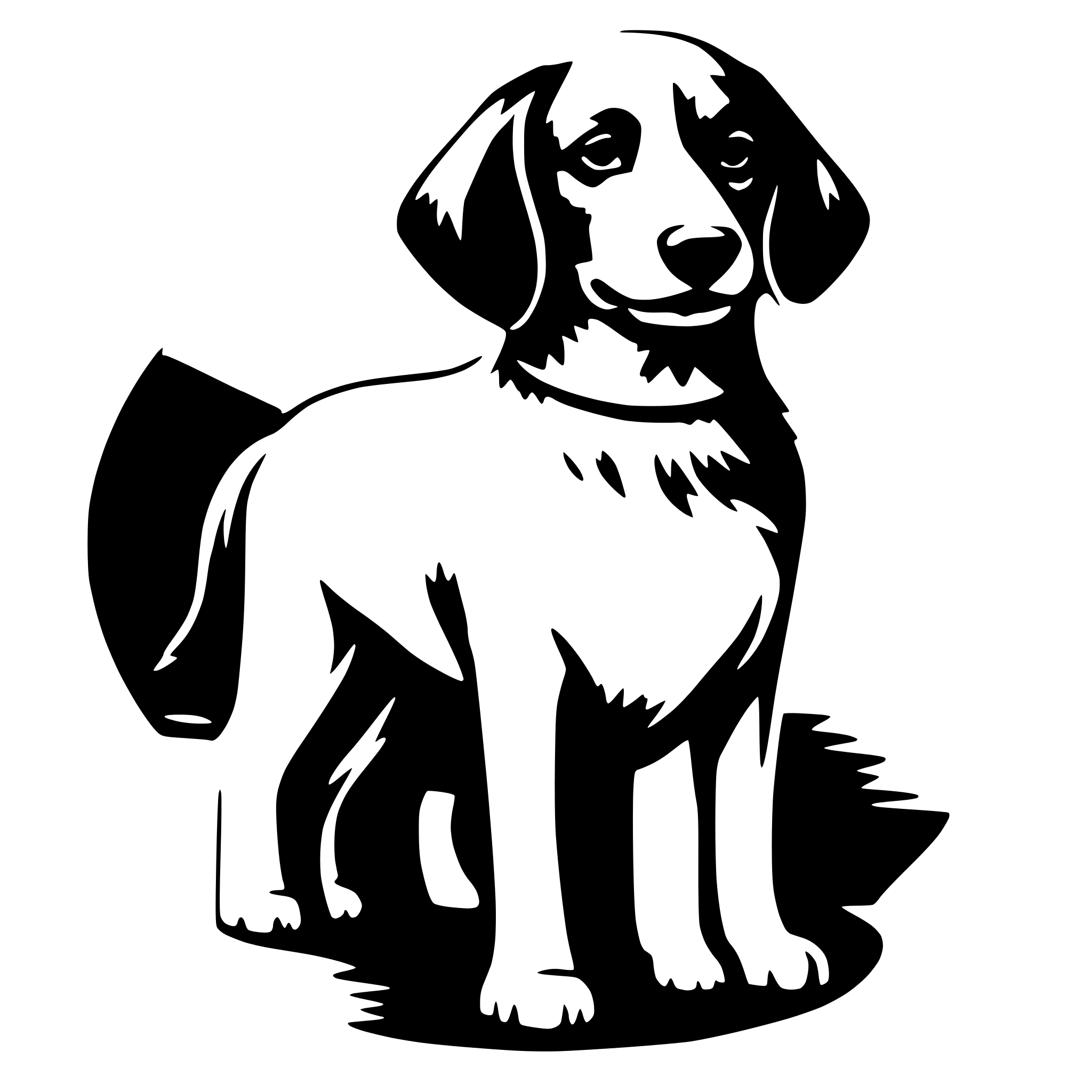 AI-generated SVG of 'dog red'