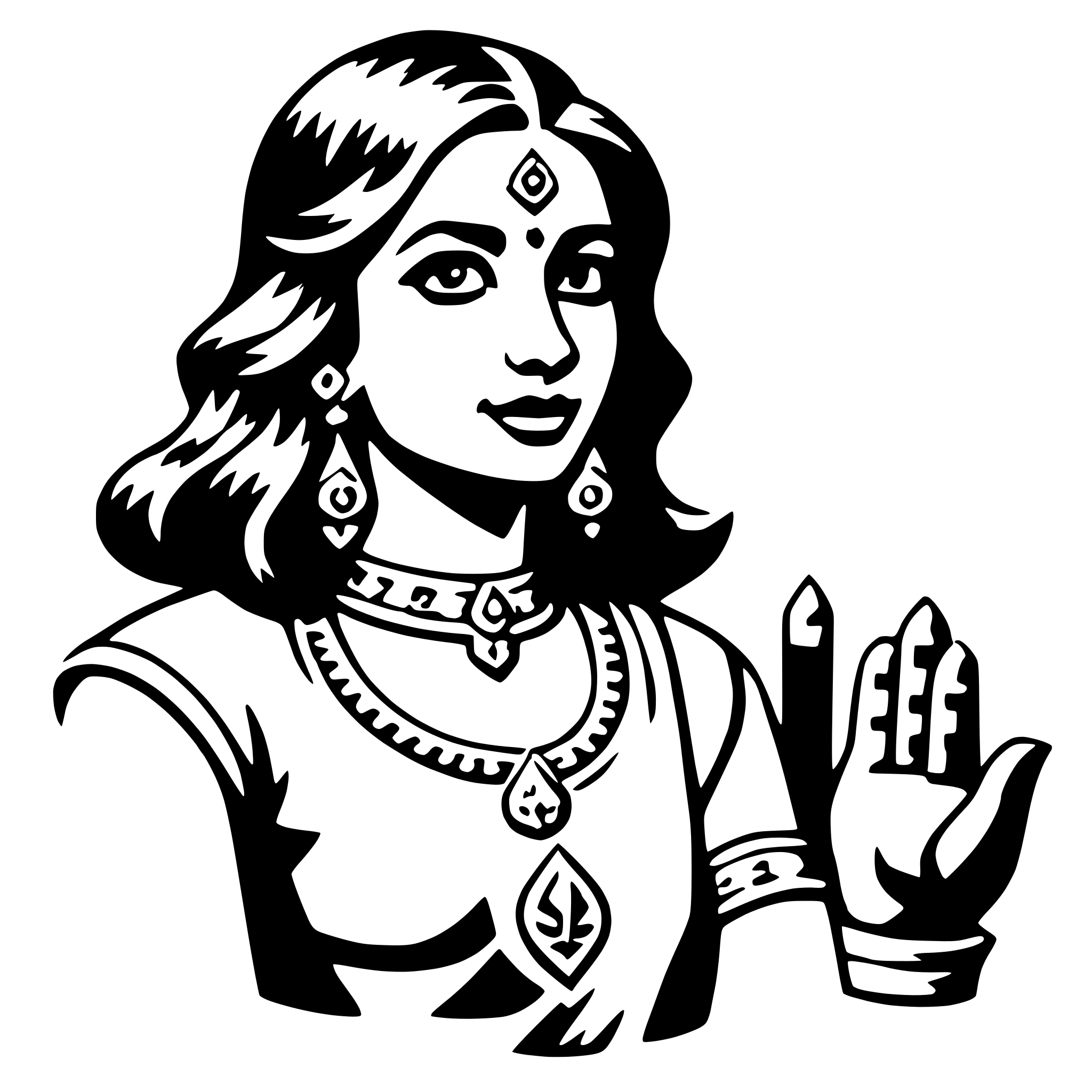 AI-generated SVG of a lakshmi