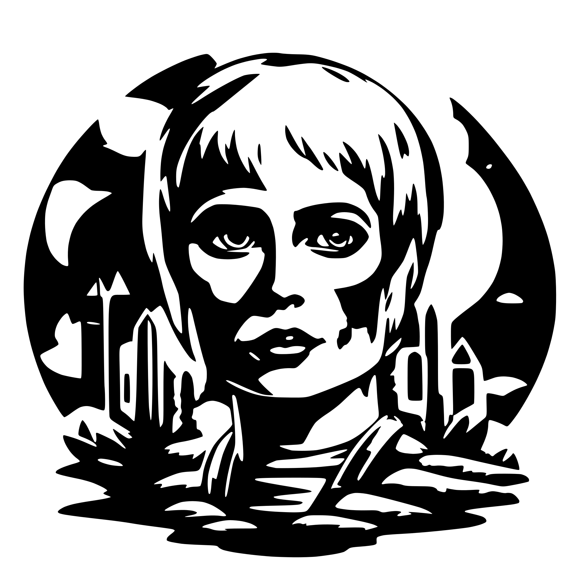 AI-generated SVG of a psylocibe