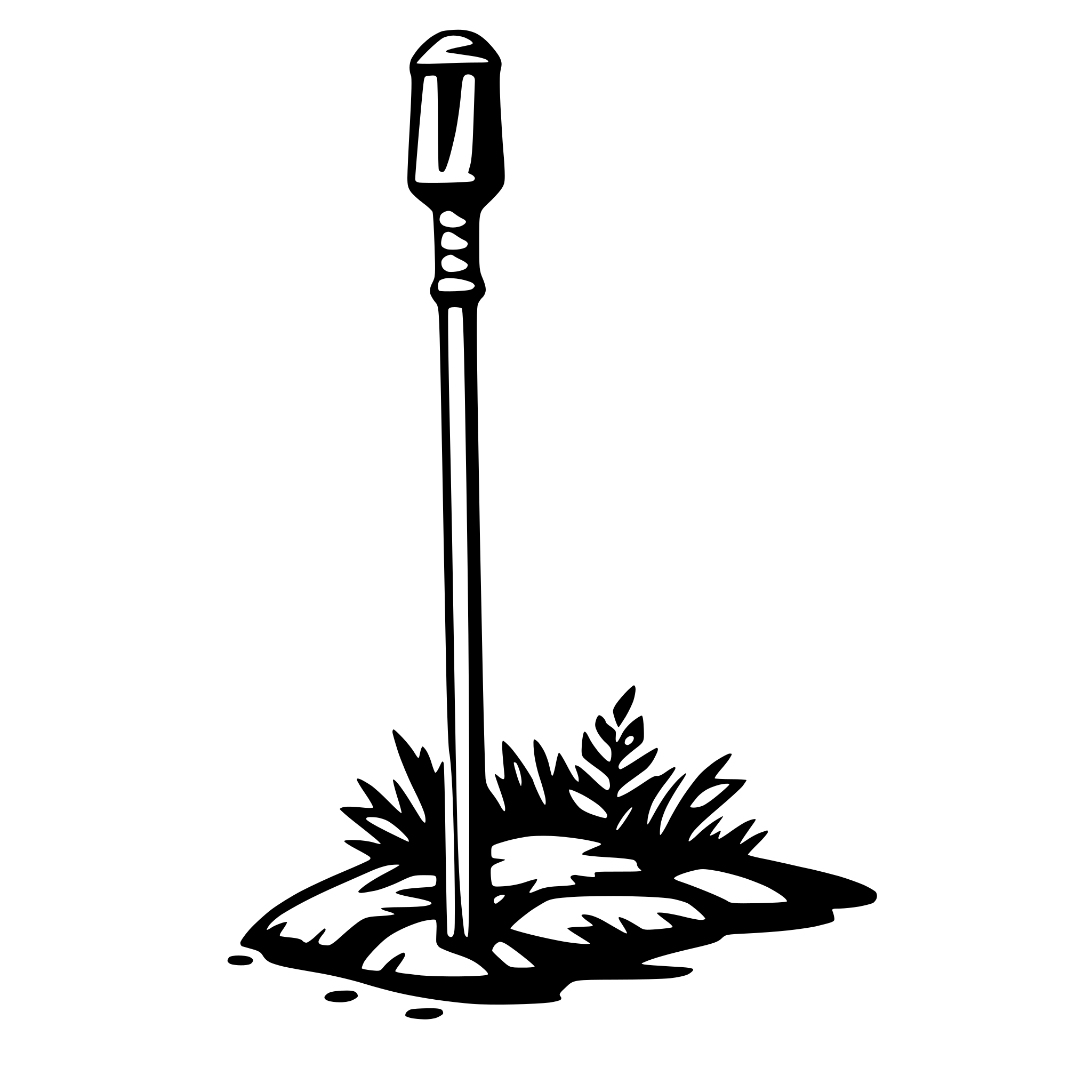 AI-generated SVG of a hiking stick