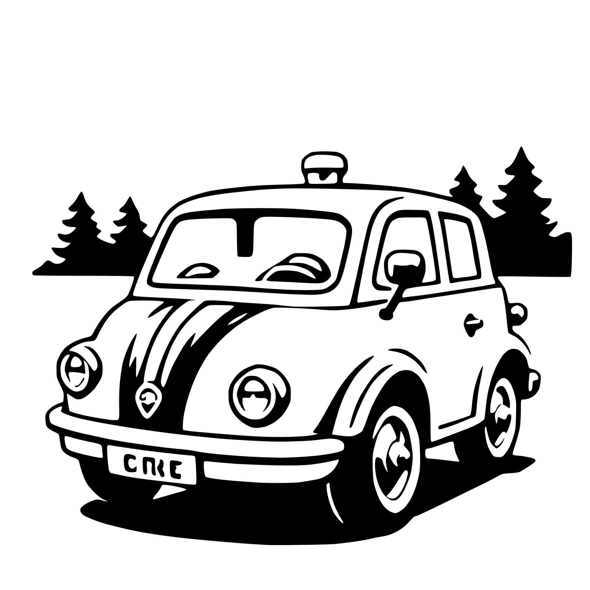 AI-generated SVG of a microcar