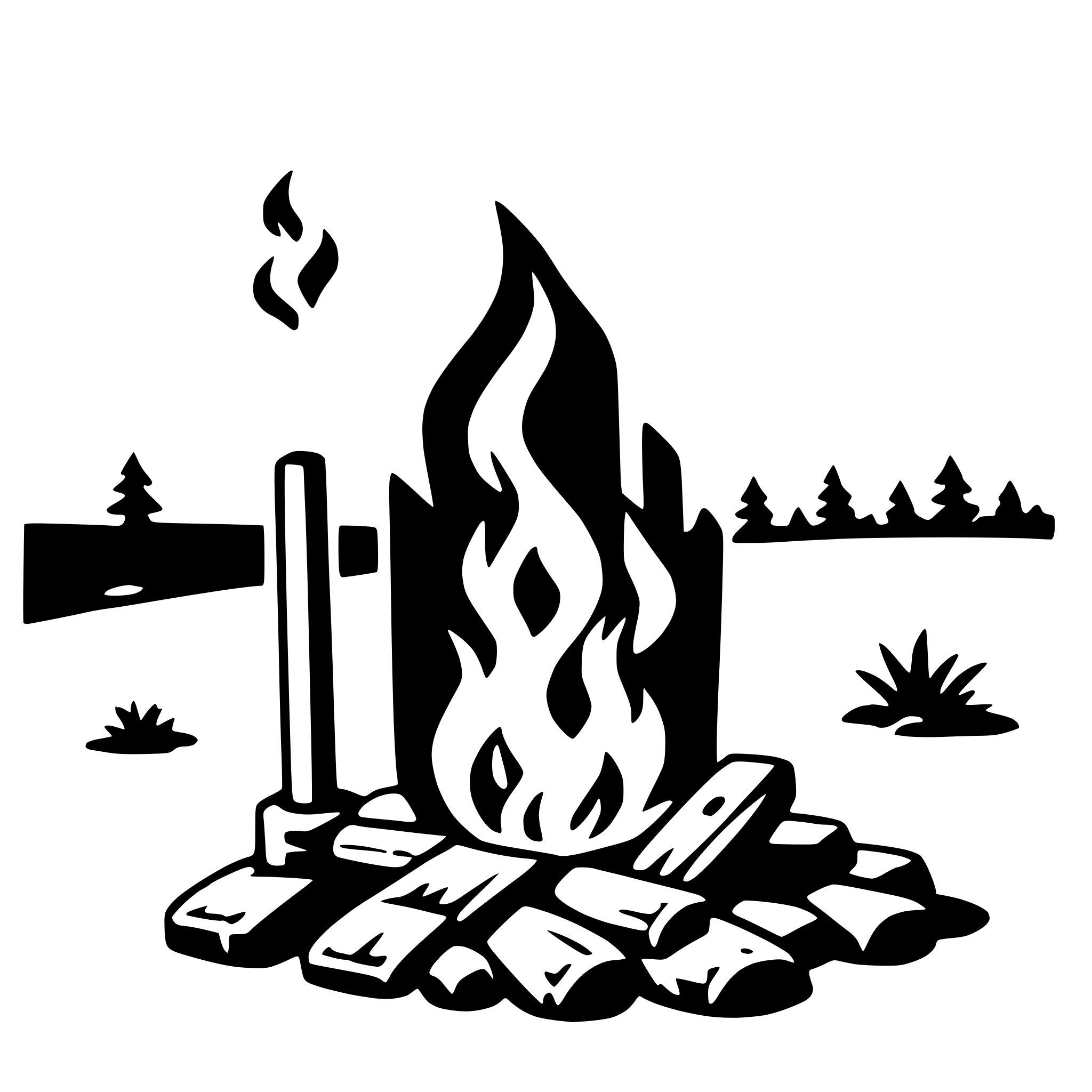 AI-generated SVG of 'romantic bonfire'